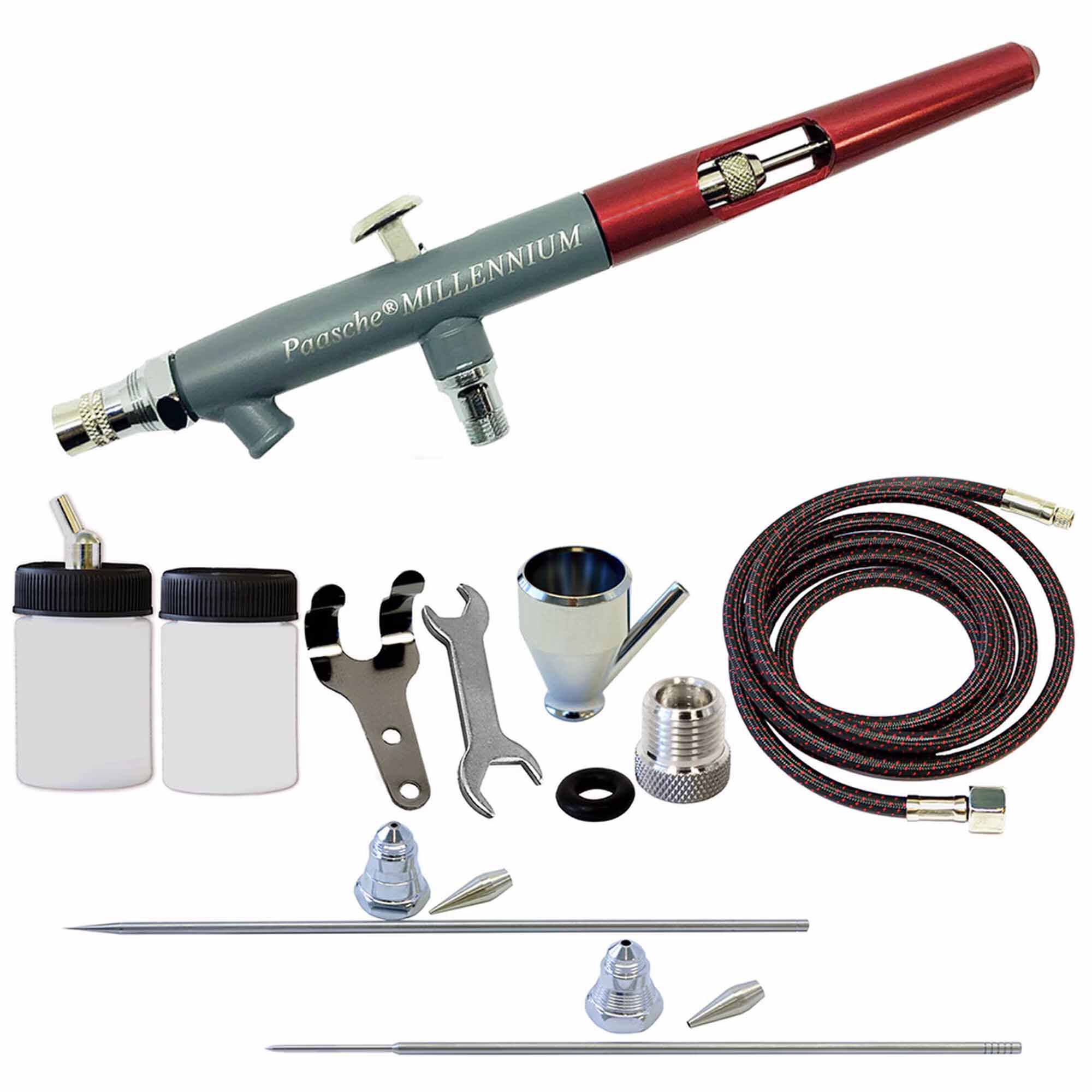 Paasche Airbrush Company MIL-3AS Double Action Siphon Feed Airbrush Set & Adapter