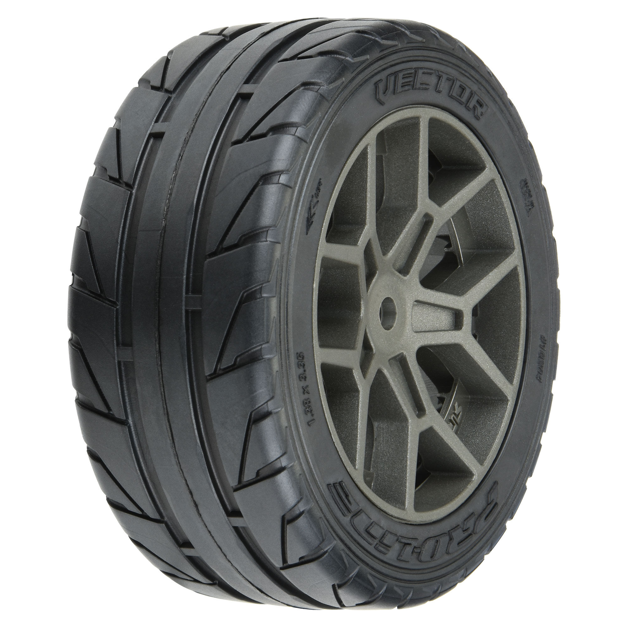 Pro-Line Racing 1/8 Vector S3 Front/Rear 35/85 2.4" Belted Mounted Tires