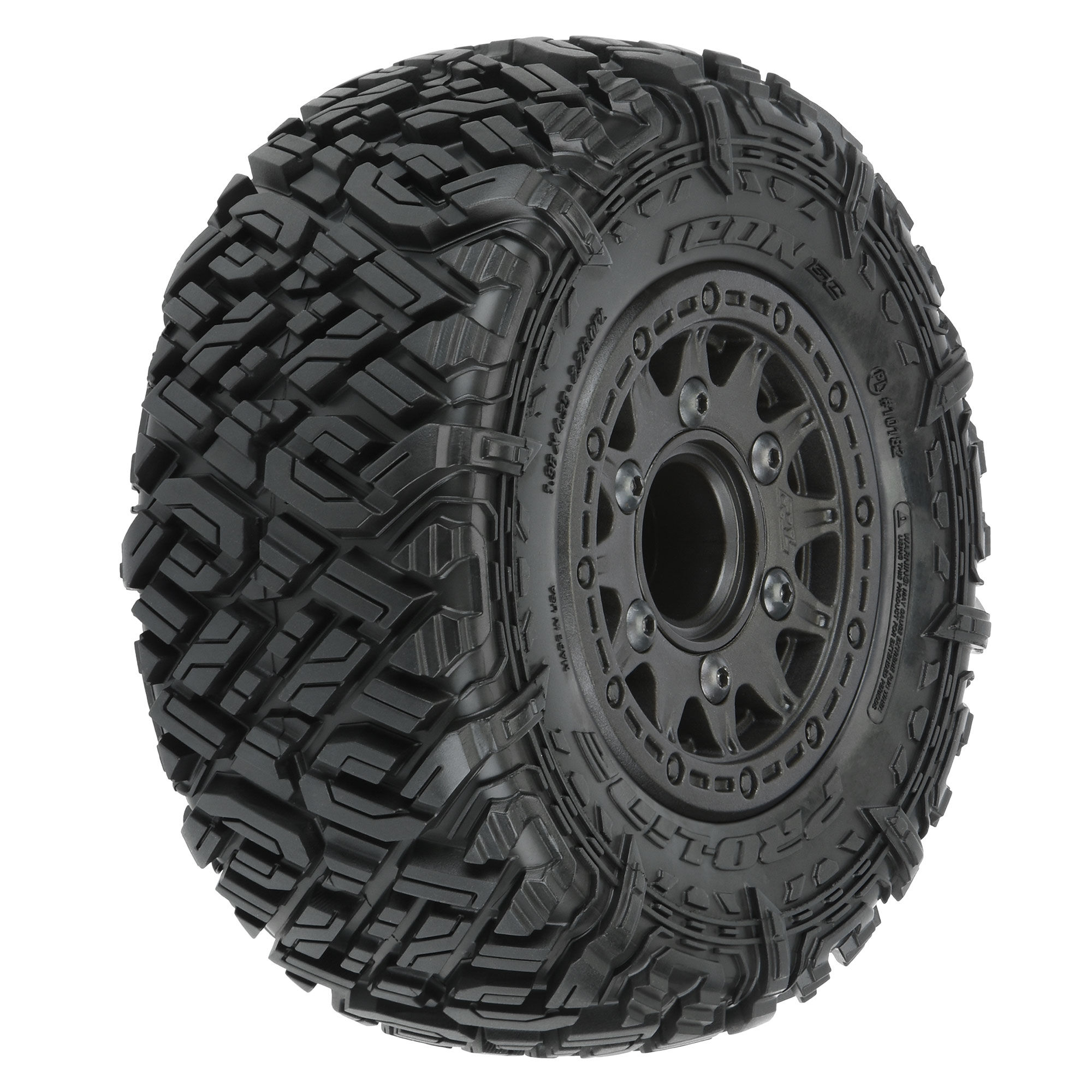 Pro-Line Racing 1/10 Icon M2 Front/Rear 2.2"/3.0" SC Mounted 12mm Blk Raid (2)
