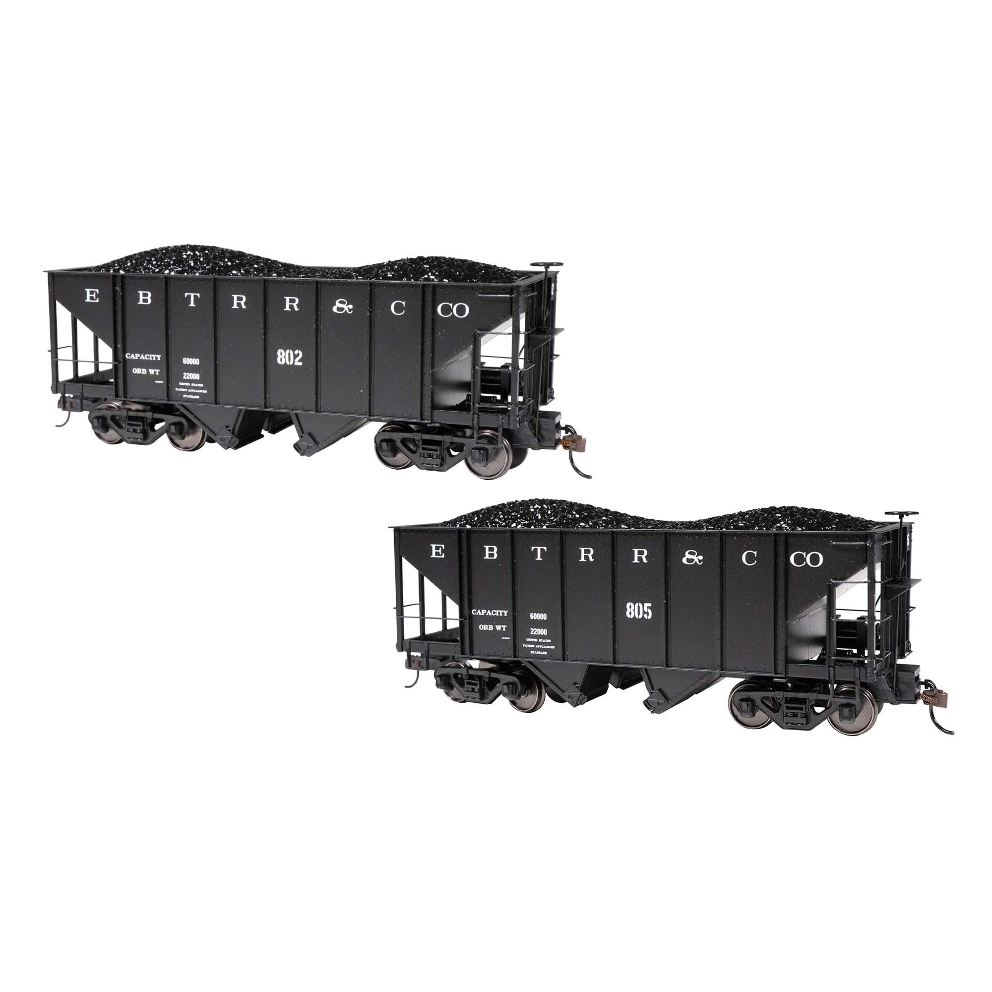 Bachmann Industries Spectrum On30 2-Bay Hopper East Broad Top #802 & #805