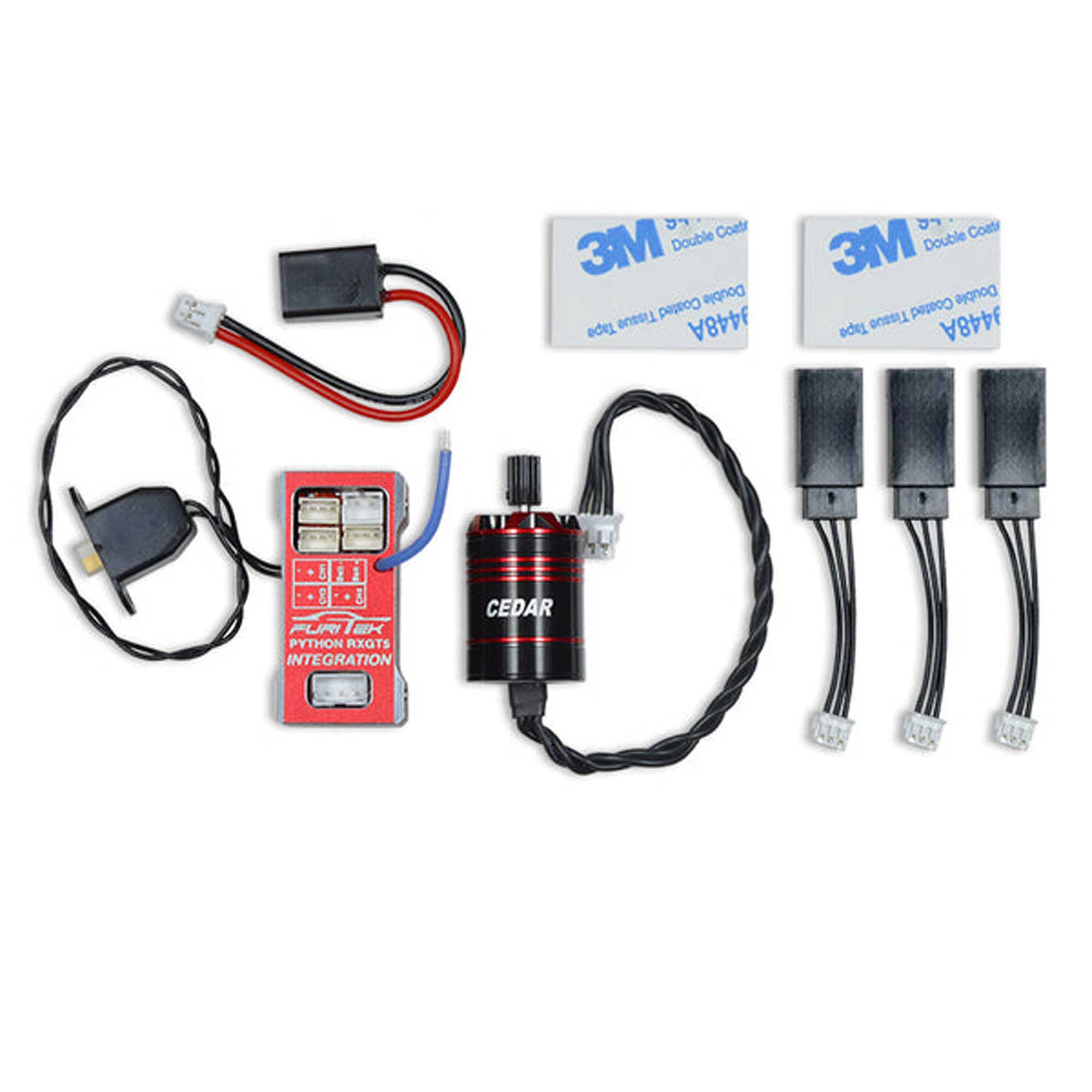 Furitek Python RXGT5 Brushless ESC & Motor Combo with Flysky FS-GT5 Integration: TRX-4M