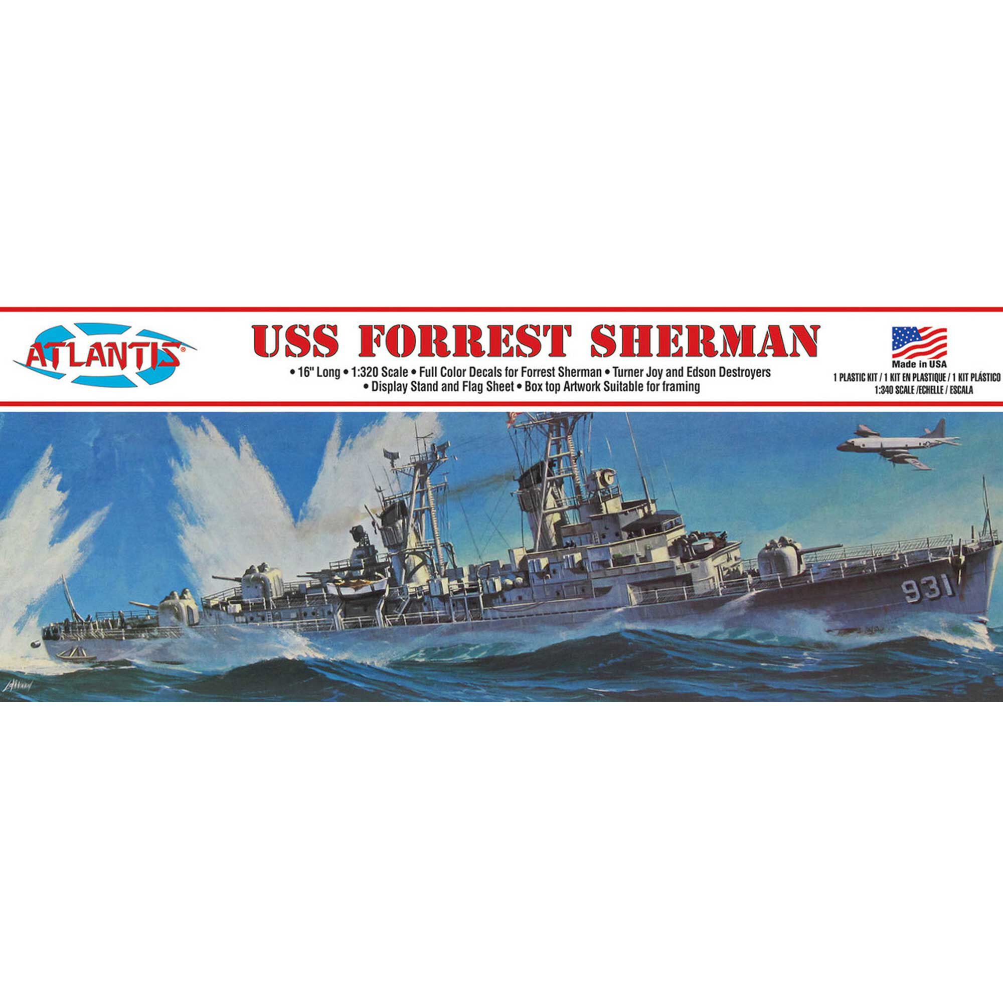 ATLANTIS TOY & HOBBY INC. USS Forrest Sherman Destroyer 1/320 Plastic Model