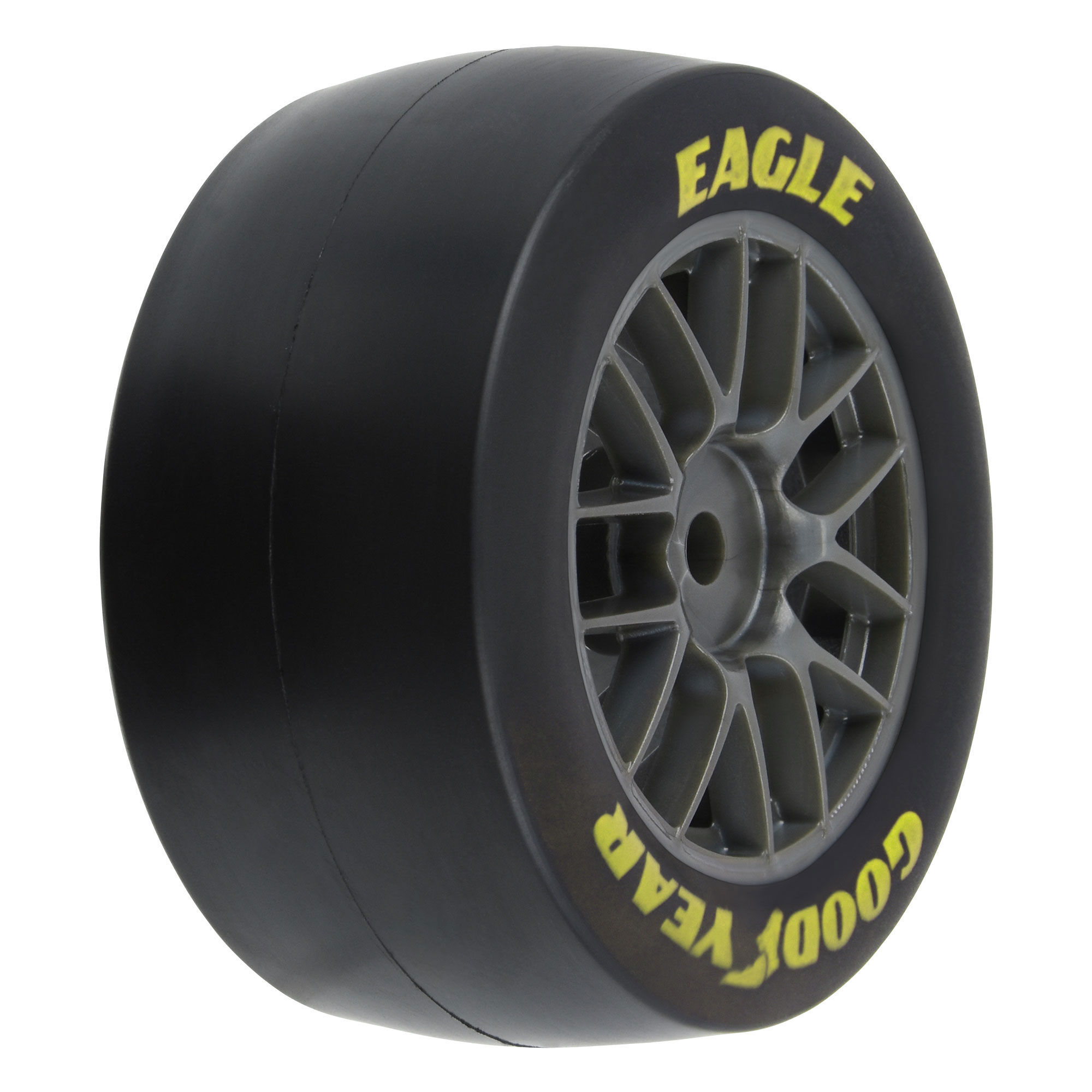 Pro-Line Racing 1/12 Goodyear Eagle Soft Tire F/R MTD Gray Wheels (4): Losi NASCAR