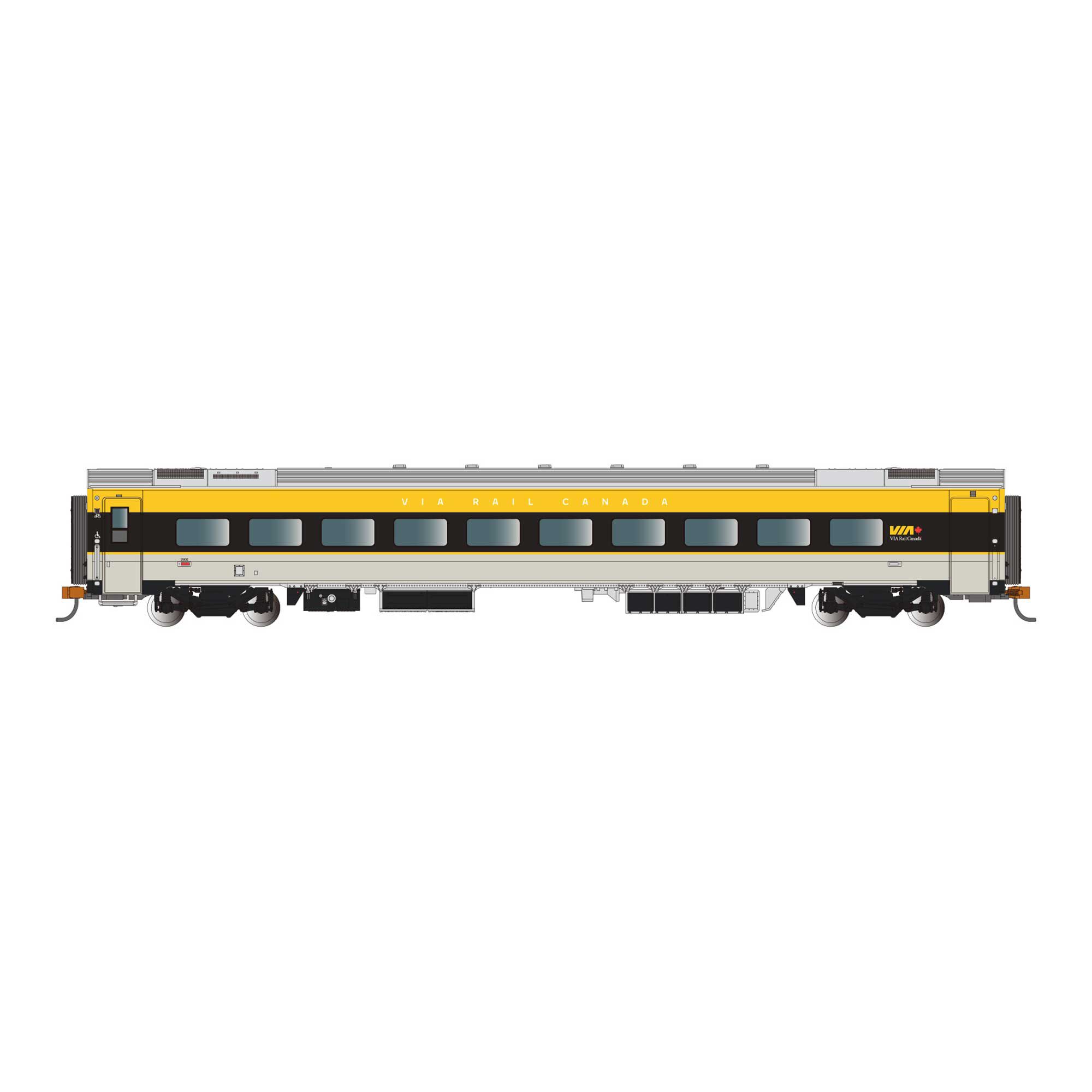 Bachmann Industries N Siemens Venture Coach Passenger Car w/ Lighted Interior - Via Rail Canada™ #2901