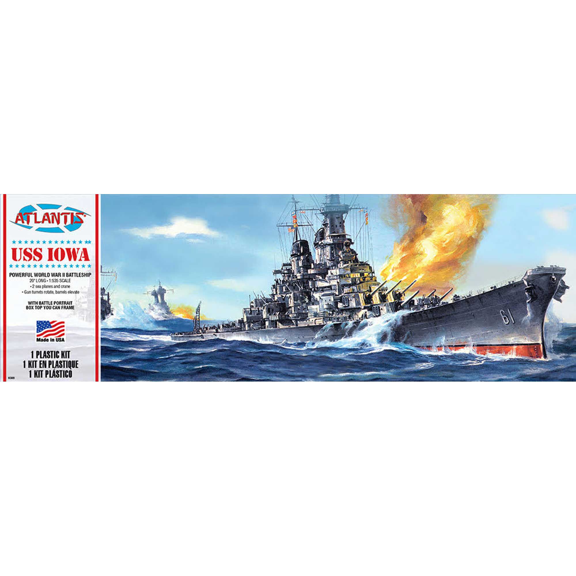 ATLANTIS TOY & HOBBY INC. USS Iowa BB-61 Big Battleship 1/535 Plastic Model