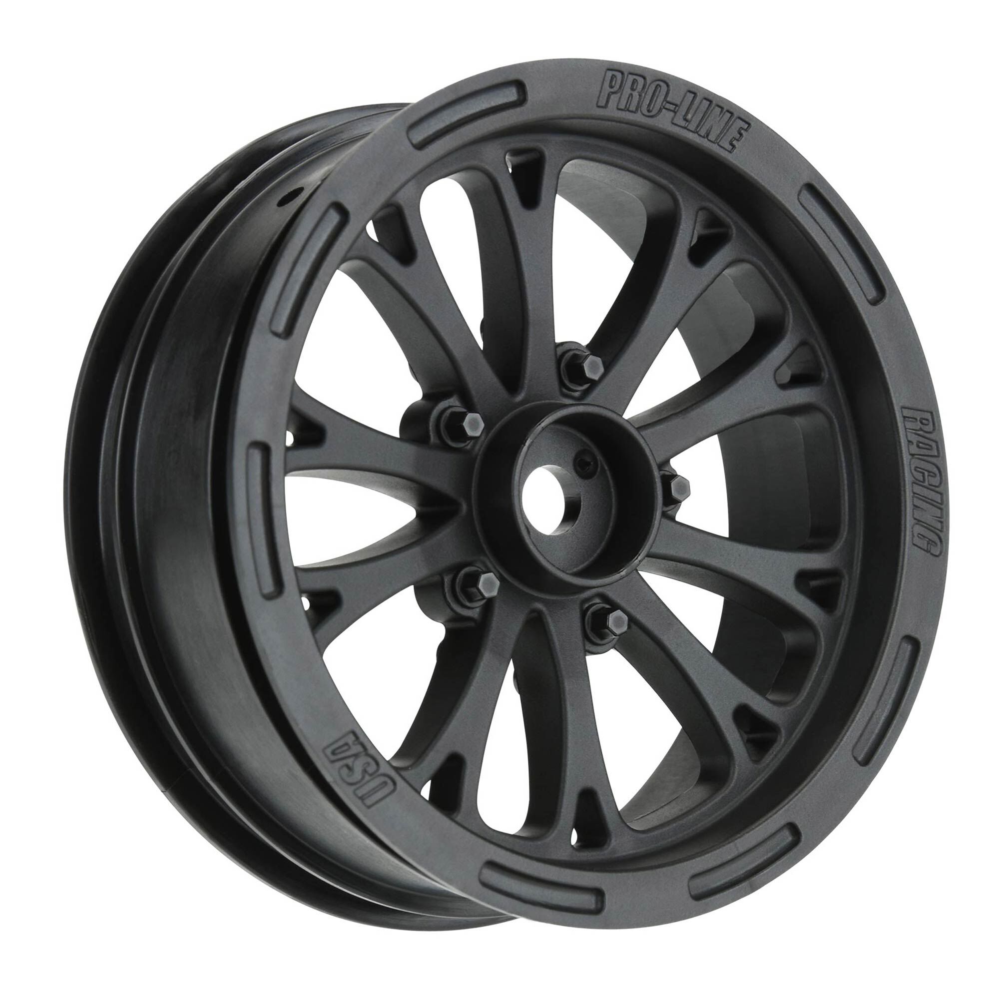 Pro-Line Racing 1/10 Pomona Drag Spec Front 2.2" 12mm Drag Wheels (2) Black