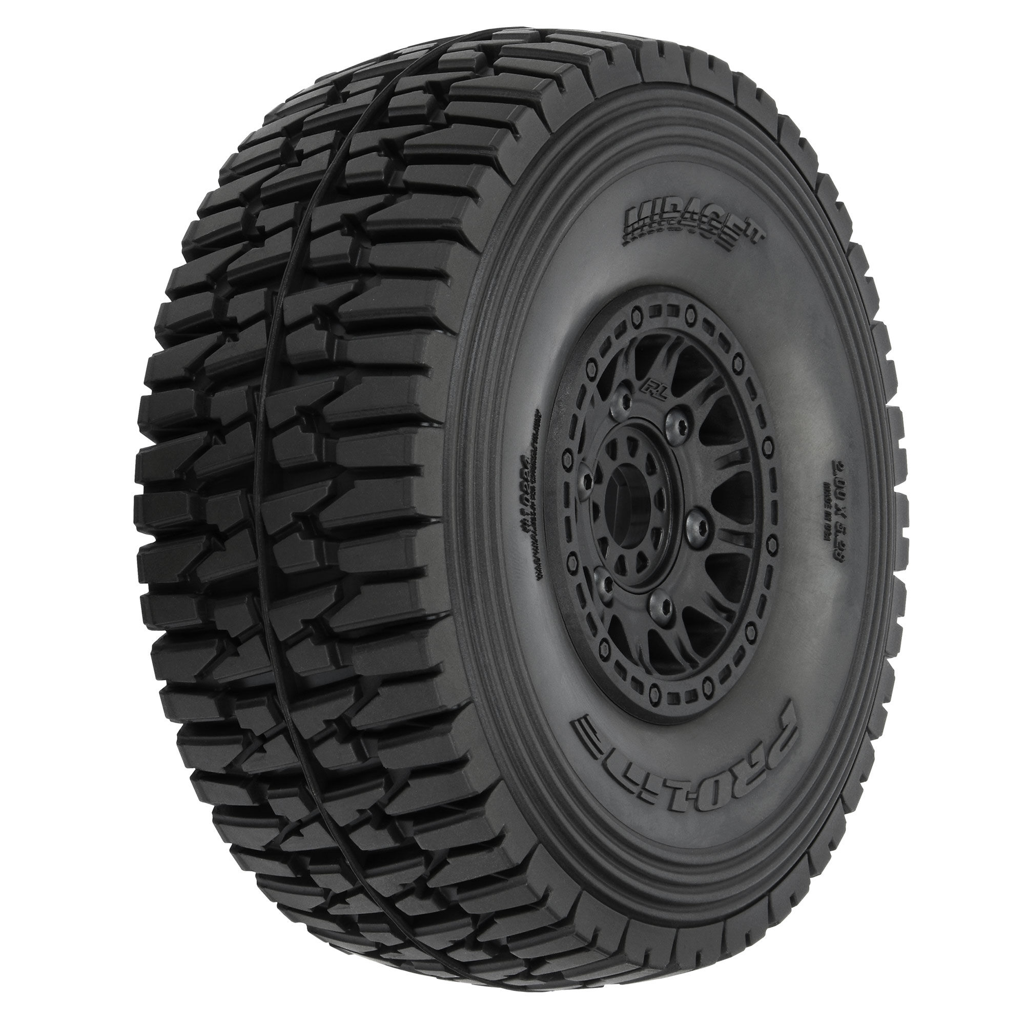 Pro-Line Racing 1/7 Mirage TT BELTED F/R Tires MTD 17mm Blk Raid (2): Mojave 6S