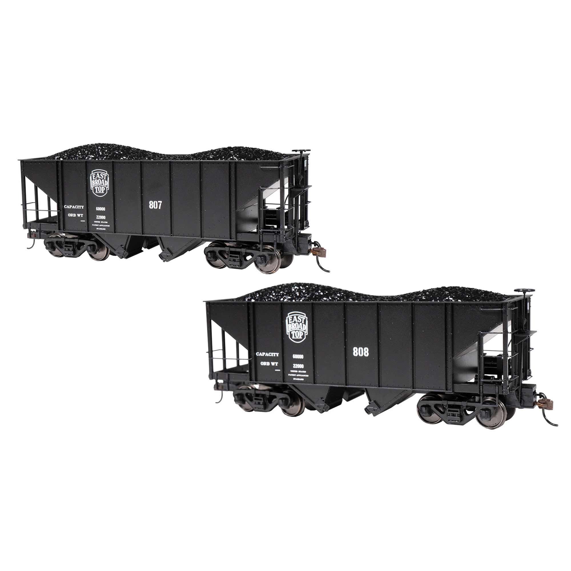 Bachmann Industries Spectrum On30 2-Bay Hopper East Broad Top #807 & #808