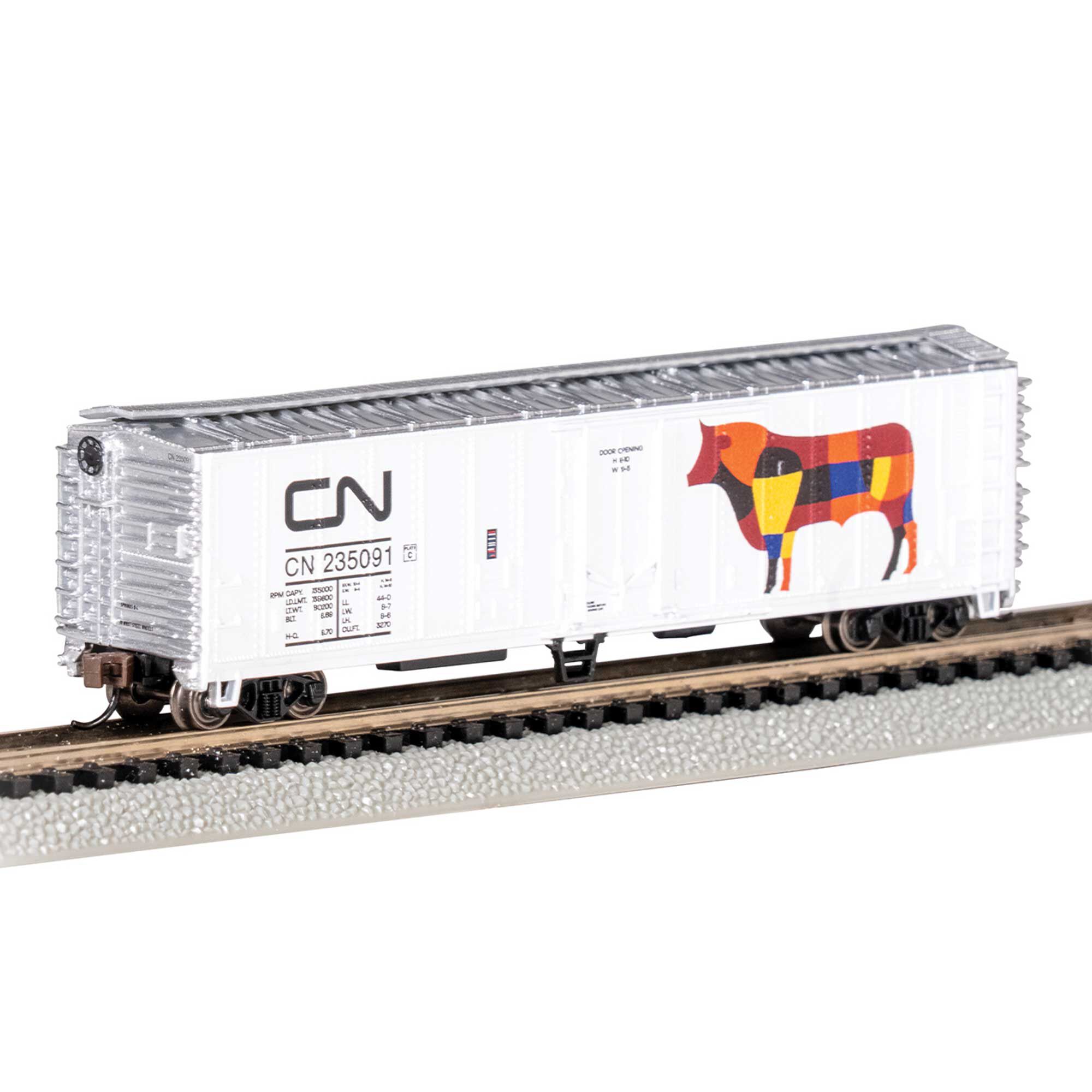 Bachmann Industries ACF 50' STEEL REEFER - CANADIAN NATIONAL #235091 (Beef) - N Scale