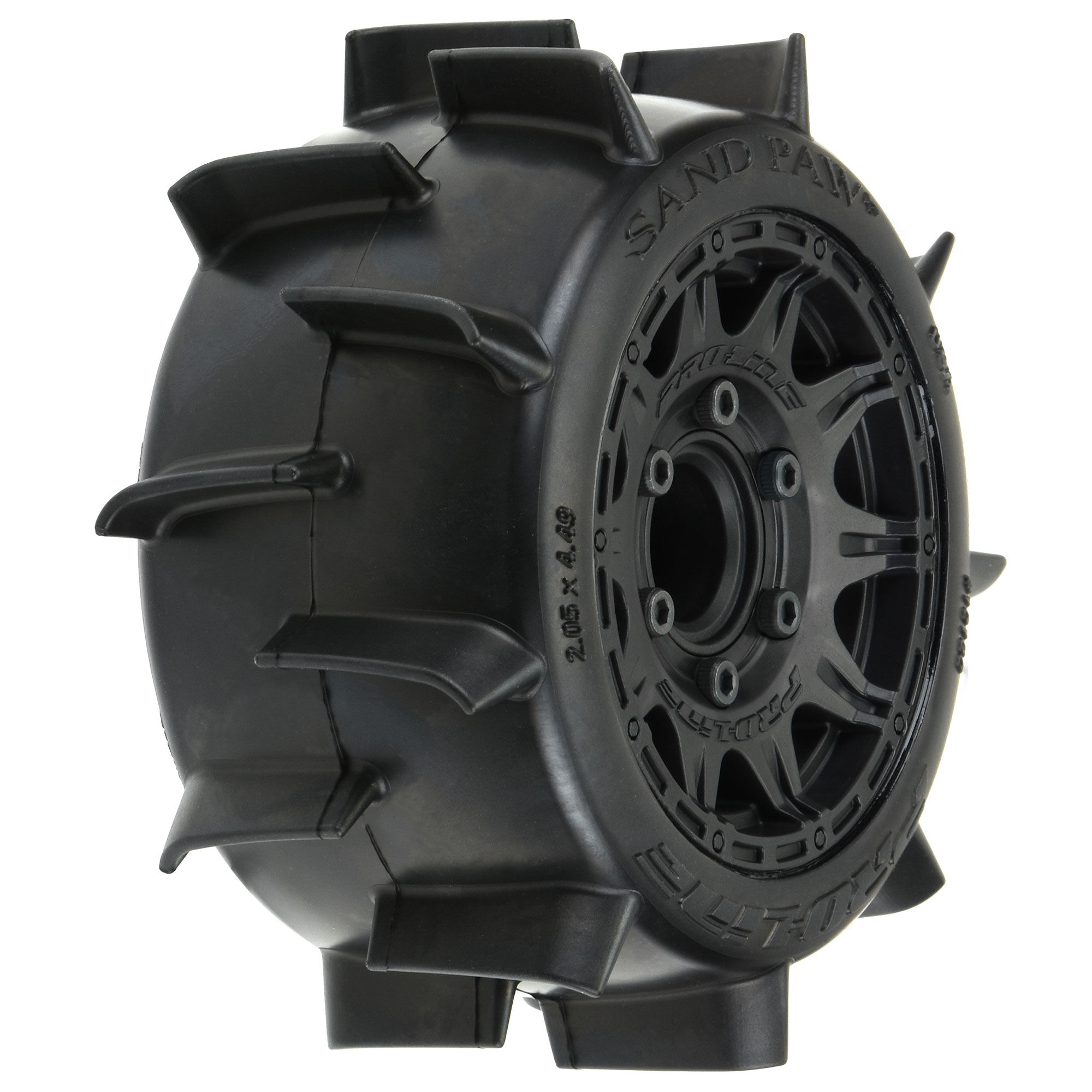 Pro-Line Racing 1/10 Sand Paw LP F/R 2.8" MT Tires Mounted 12mm/14mm Black Raid (2)