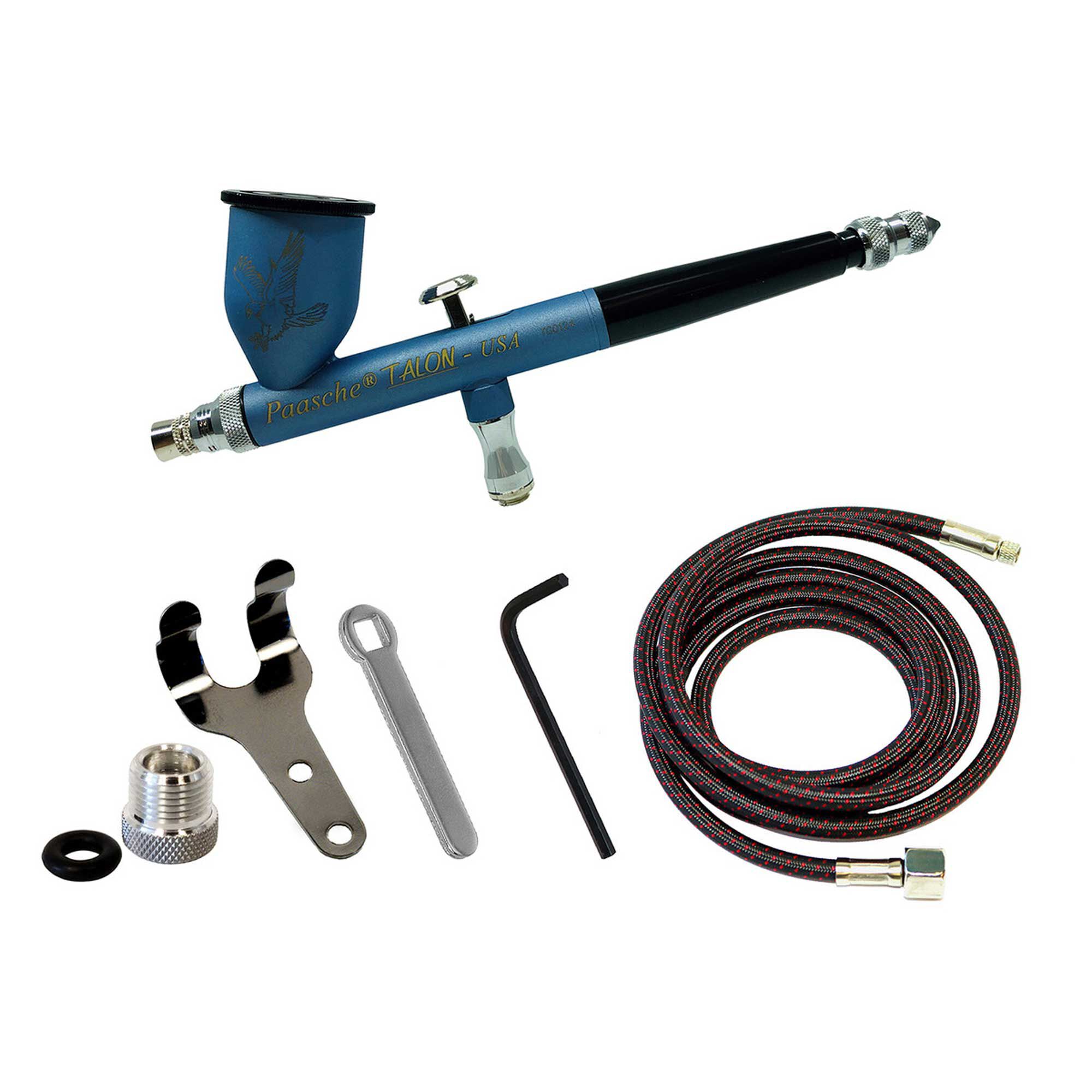 Paasche Airbrush Company Talon Set (.38mm) & 1/8"BSP Adapter (Cerakote Coated Polar Blue-Black)