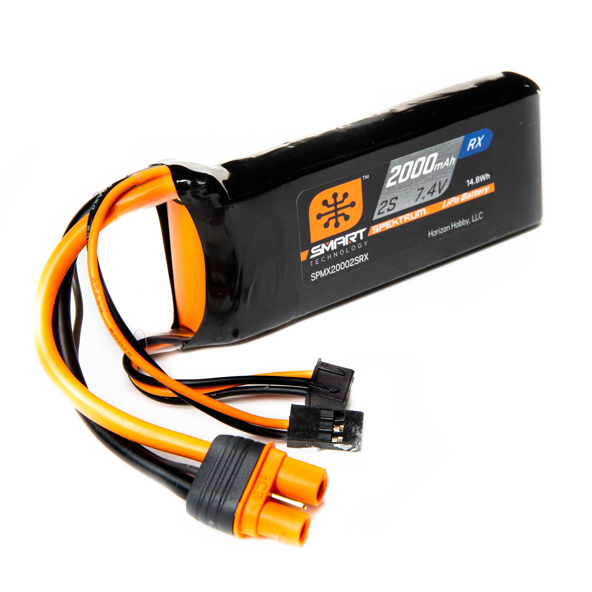 Spektrum Accessories 7.4V 2000mAh 2S 15C Smart LiPo Receiver Battery: Universal Receiver