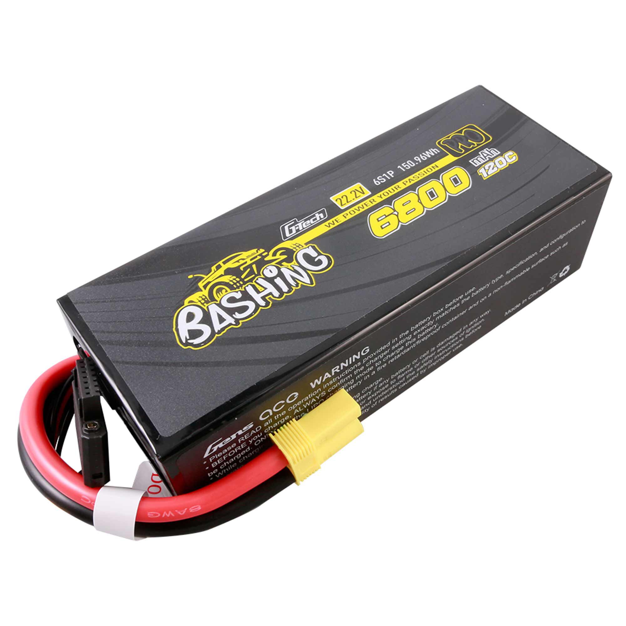 Gens ace 22.2V 6800mAh 6S 120C G-Tech Smart Bashing Hardcase LiPo Battery: EC5