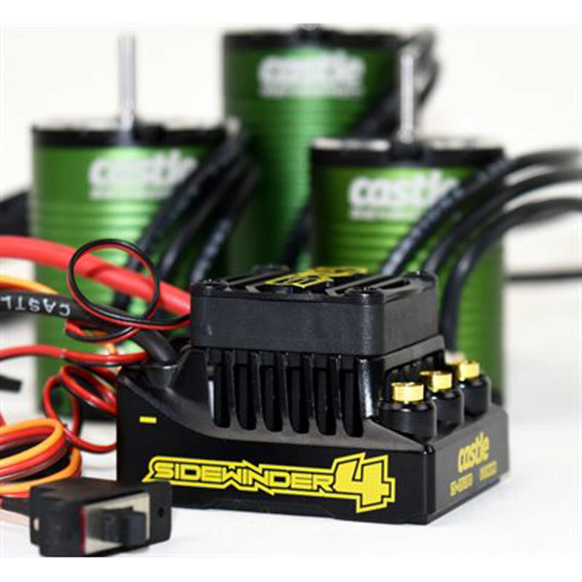 Castle Creations Sidewinder 4 Sensorless Waterproof ESC & 1412-2100kv Sensored Motor Combo (5mm Shaft)