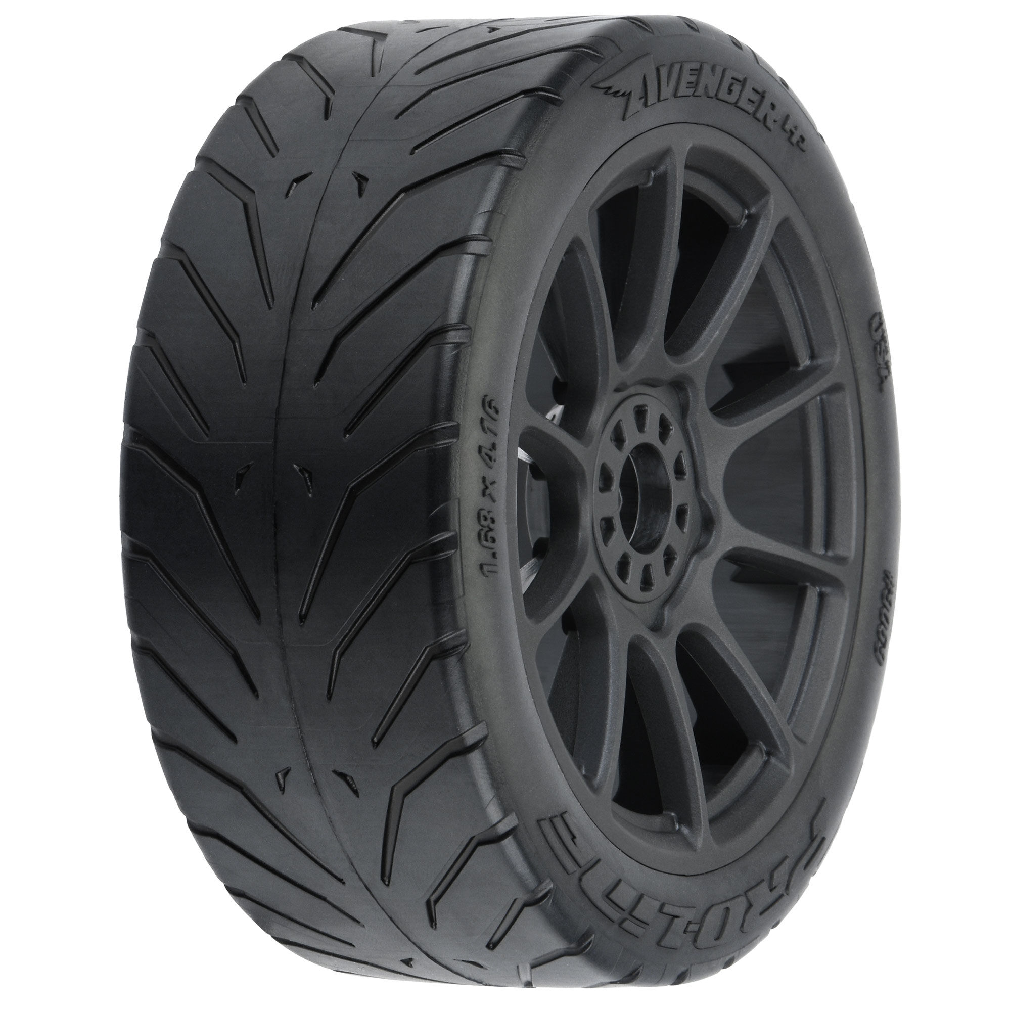 Pro-Line Racing 1/8 Avenger HP BELTED S3 Fr/Rr Buggy Tires Mounted 17mm Black (2)