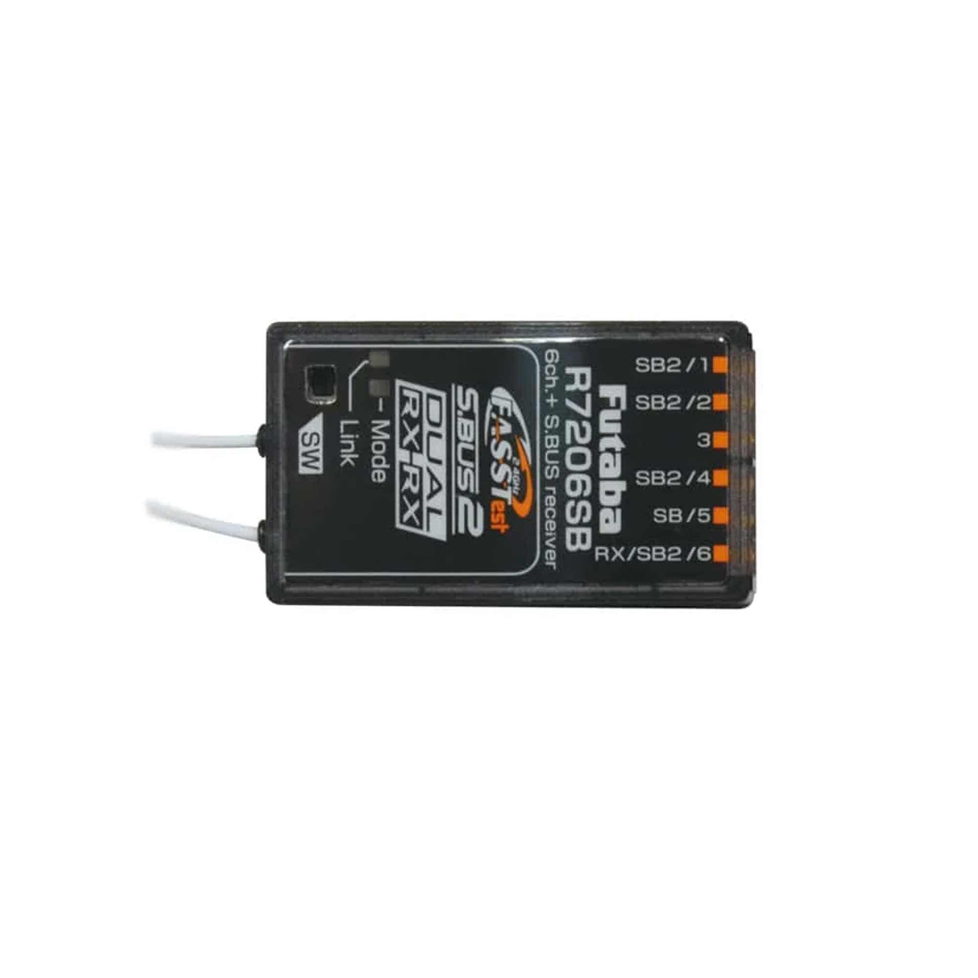 Futaba Systems R7206SB FASSTest 6-Channel/S.Bus/S.Bus2 Port Receiver w/Dual link
