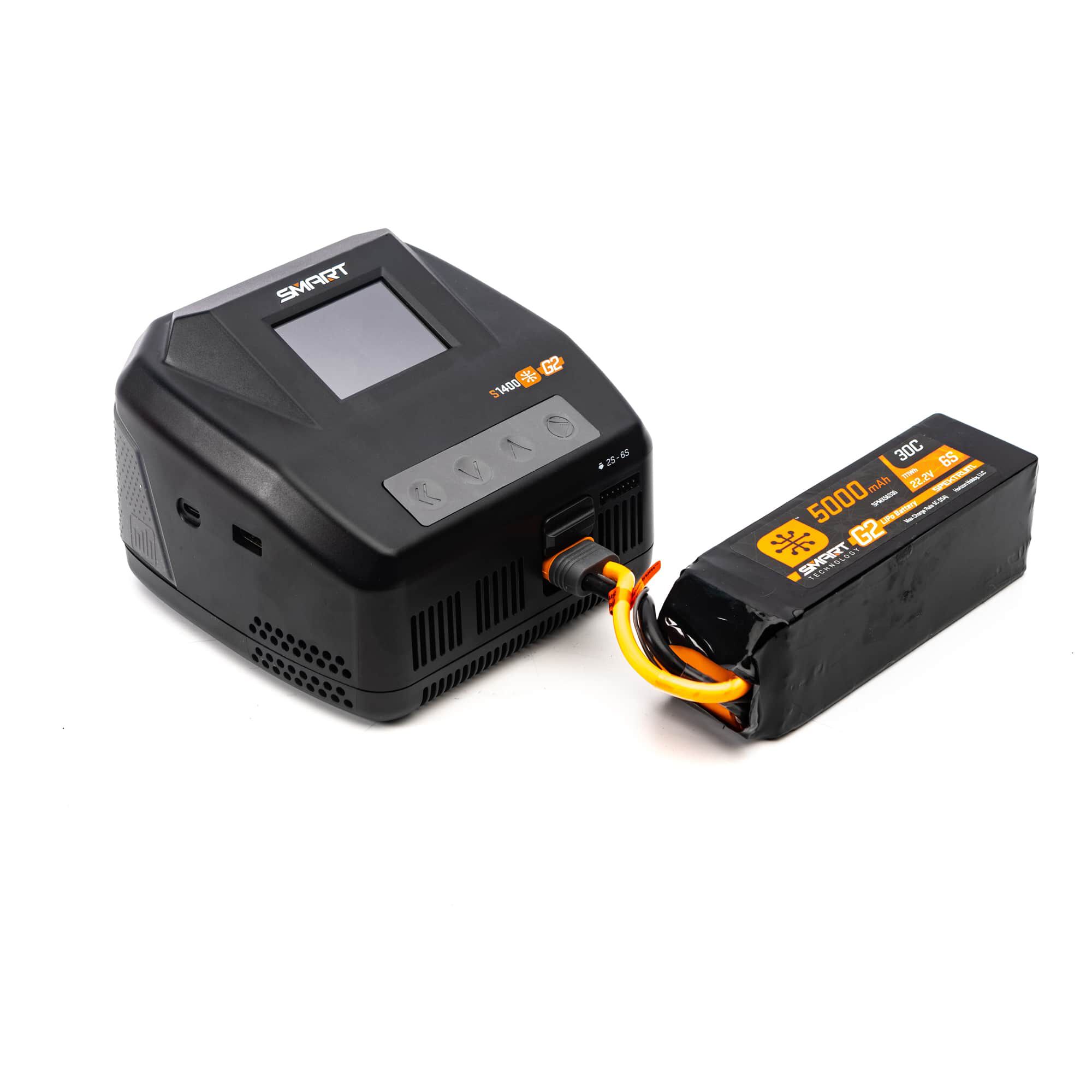 Spektrum Accessories Smart Powerstage Air Bundle: 5000mAh 6S G2 LiPo Battery / S1400 Charger