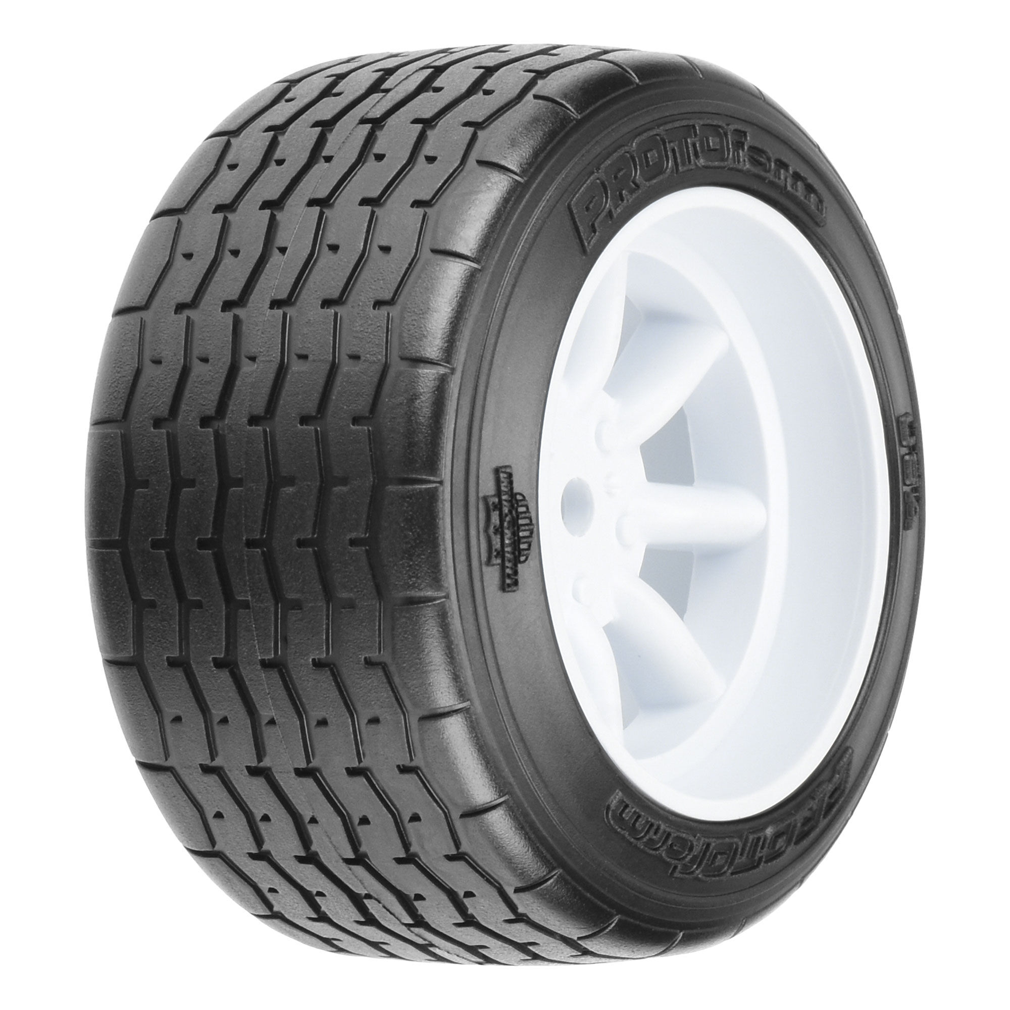 PROTOform 1/10 PROTOform VTA Rear 31mm VTA Tires Mounted 12mm White Wheels (2)