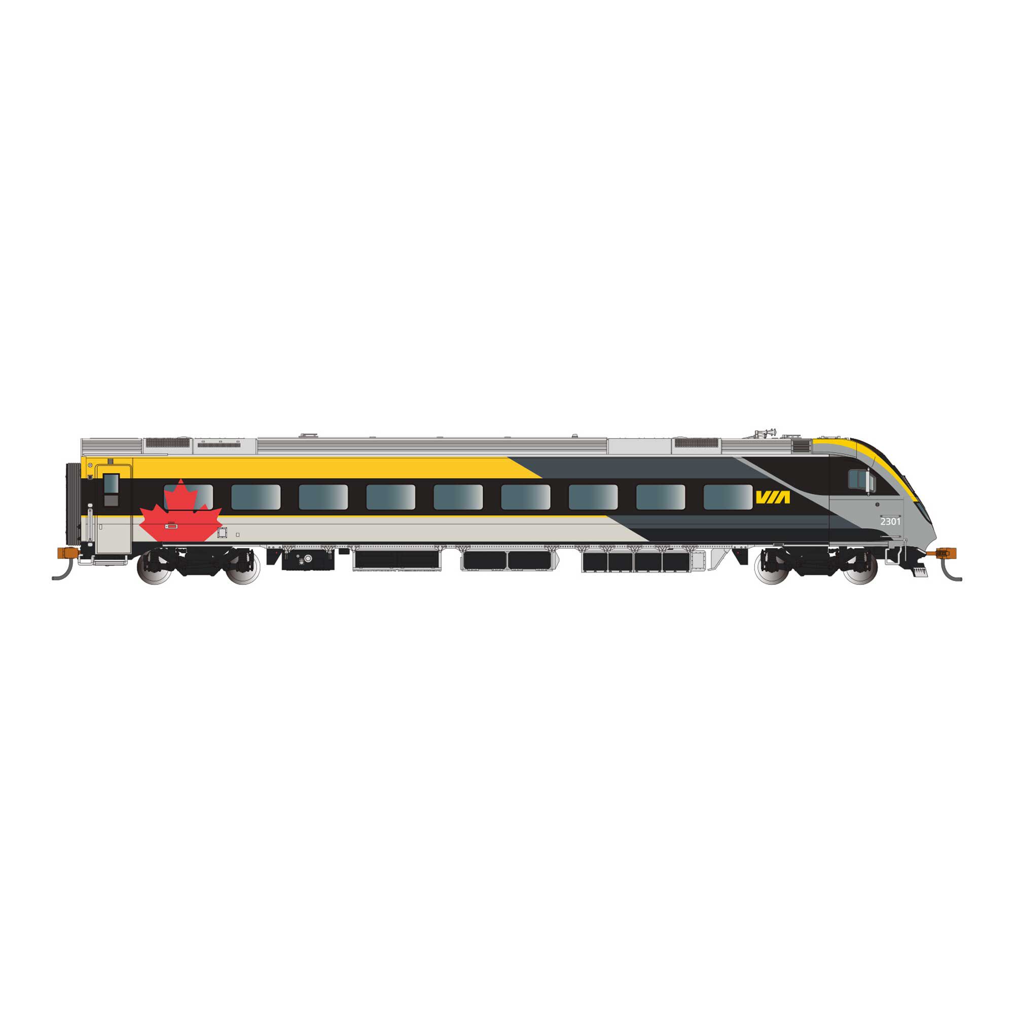 Bachmann Industries N Siemens Venture Passenger Cab Car w/ DCC & Lighted Interior - Via Rail Canada™ #2301
