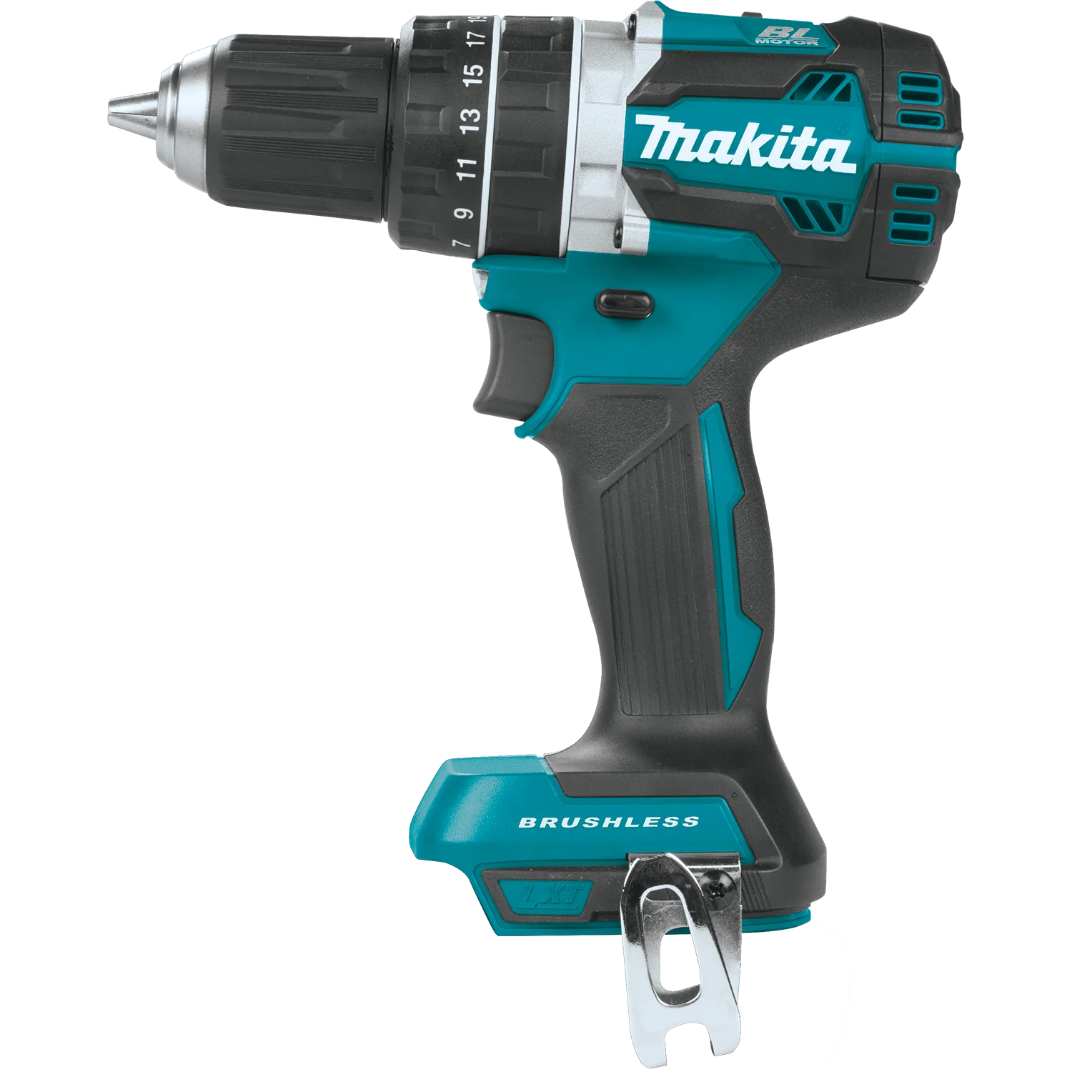 Makita 18 Volt LXT Lithium Ion Compact Brushless Cordless 1/2 Inch Hammer Driver Drill Factory Serviced (Tool Only)