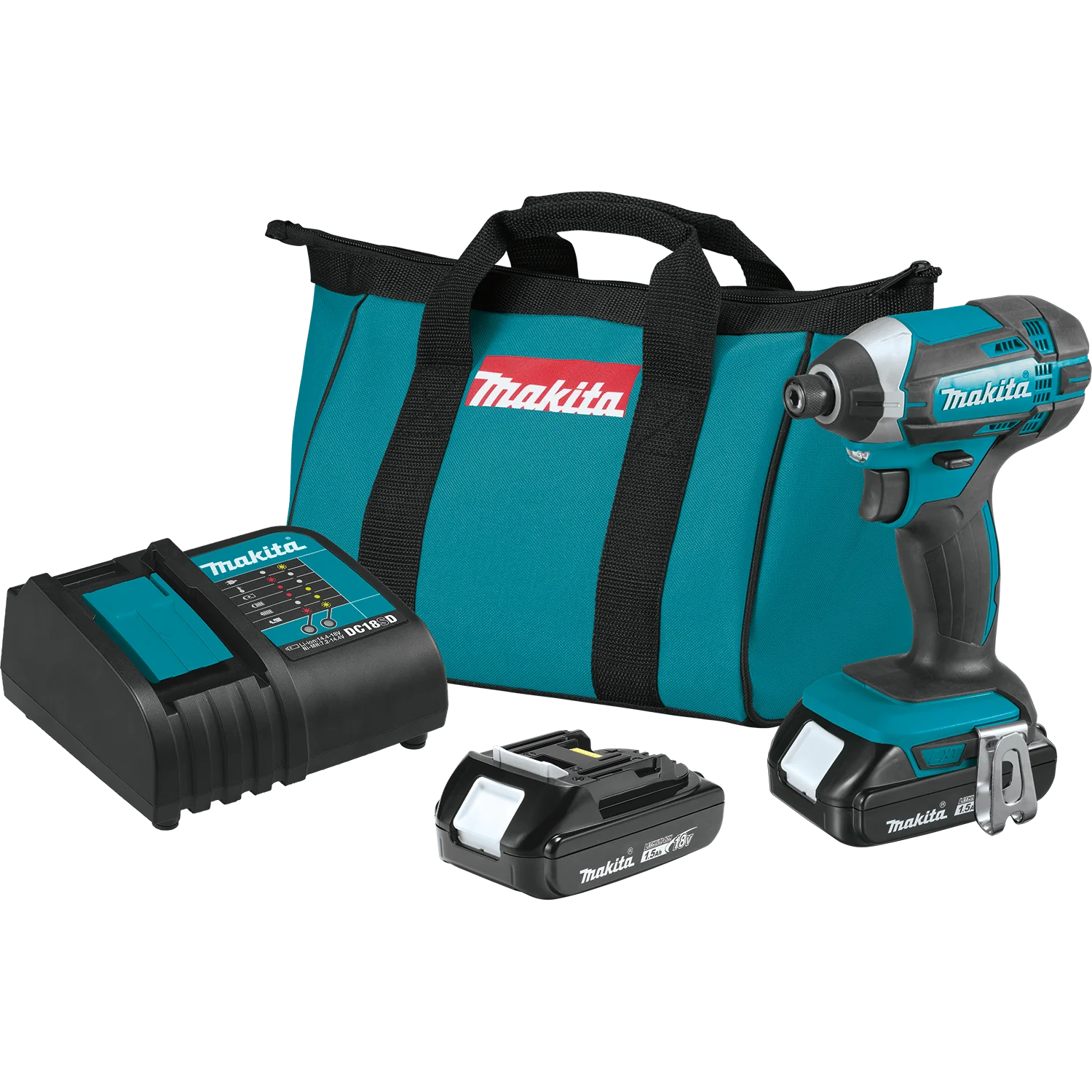 Makita 18V LXT Lithium‑Ion Compact Cordless Impact Driver Kit (1.5Ah) Factory Serviced