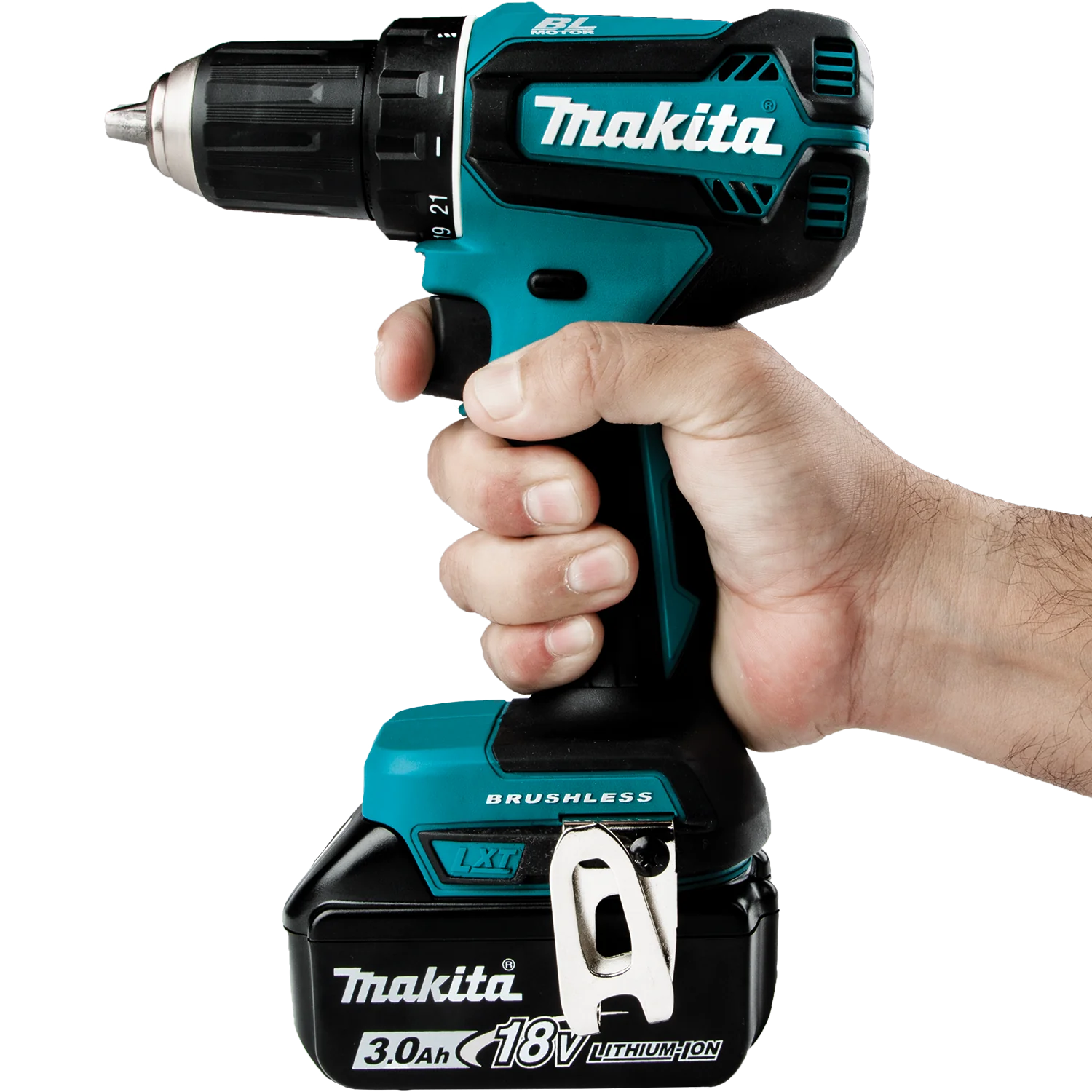Makita 18 Volt LXT Lithium Ion Brushless Cordless 1/2 Inch Driver Drill Kit Factory Serviced