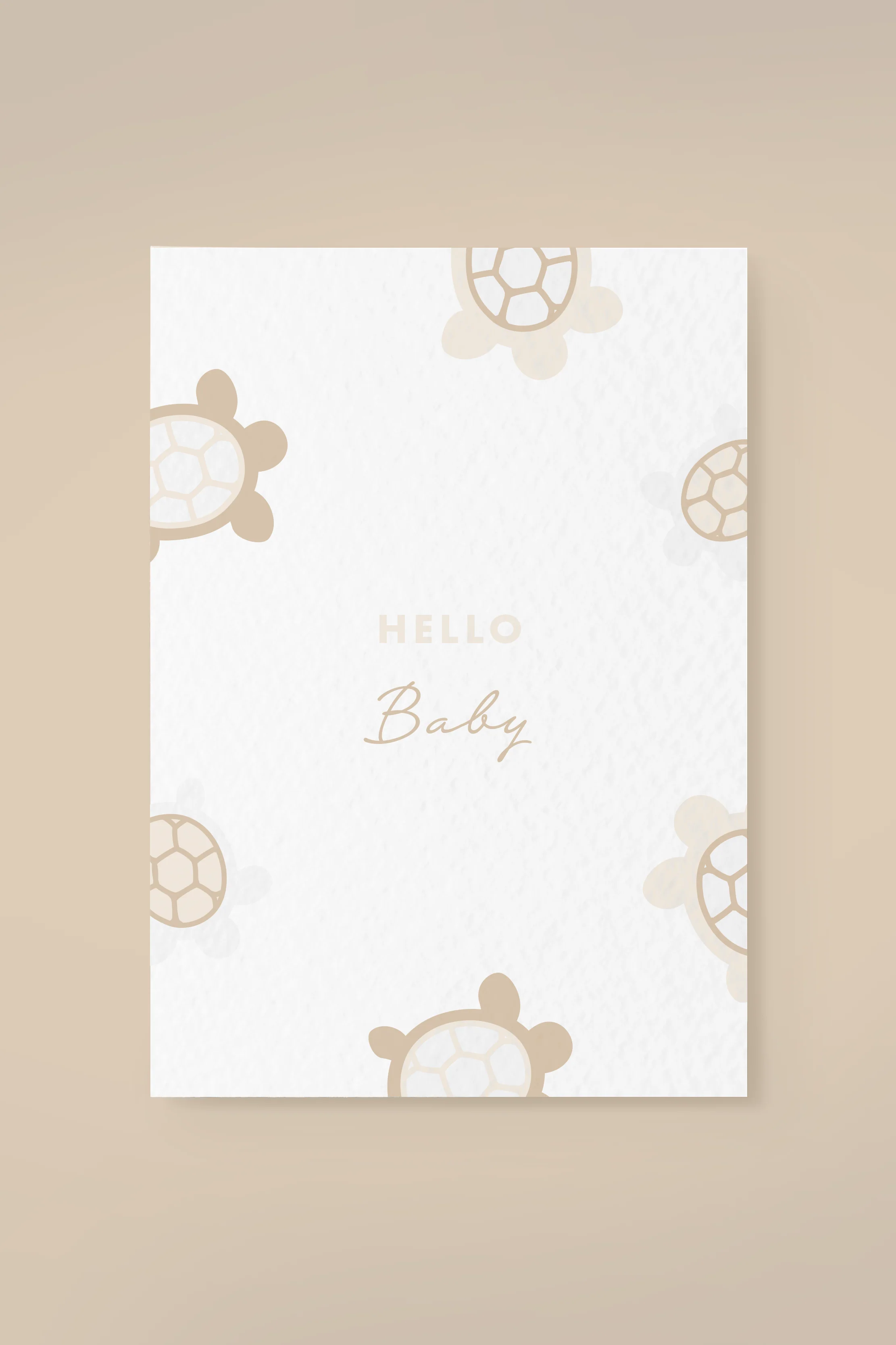 Postkarte Schildkröte 'hello baby'