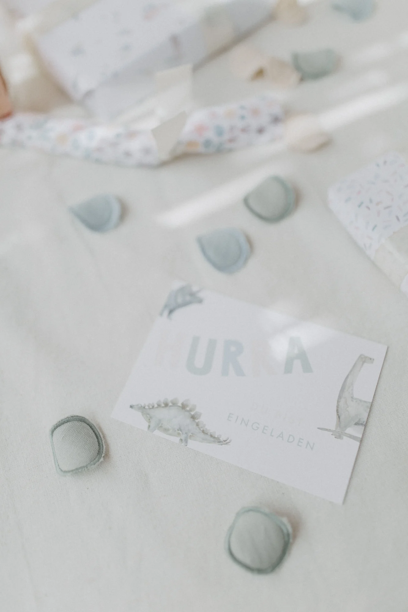 10er Set Einladungskarten 'dinosaur'