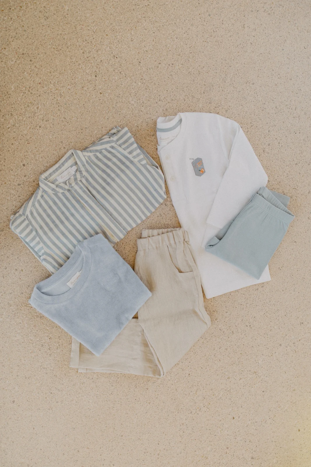 Frottee Shirt 'ocean child' clear blue