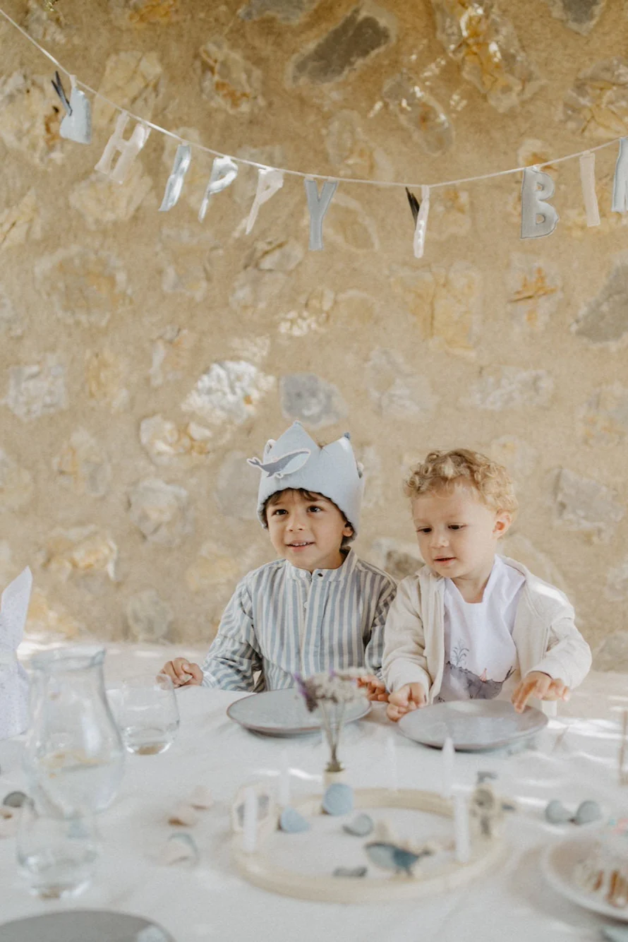 Girlande 'happy birthday' in blue