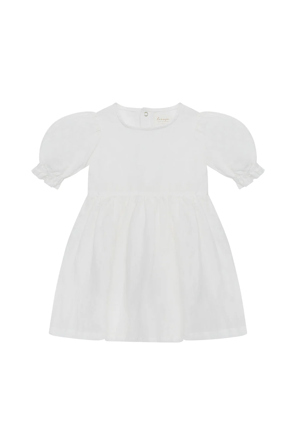 Leinenkleid mit Puffärmeln