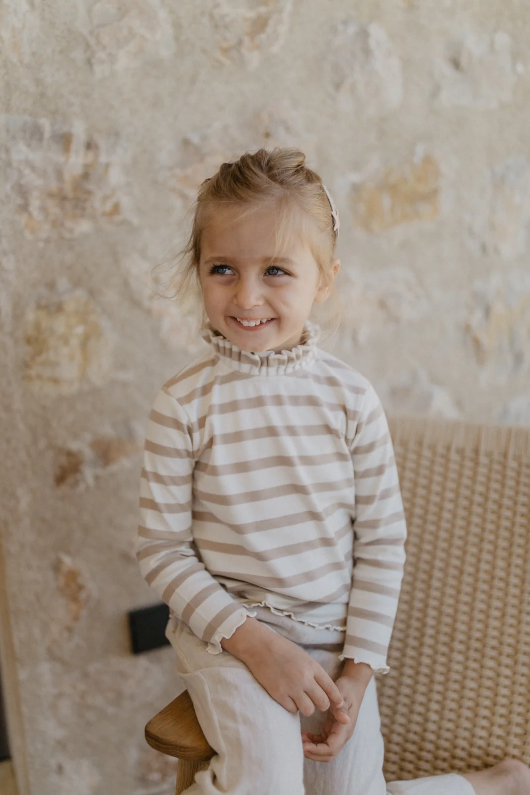 Longsleeve 'beige stripes'