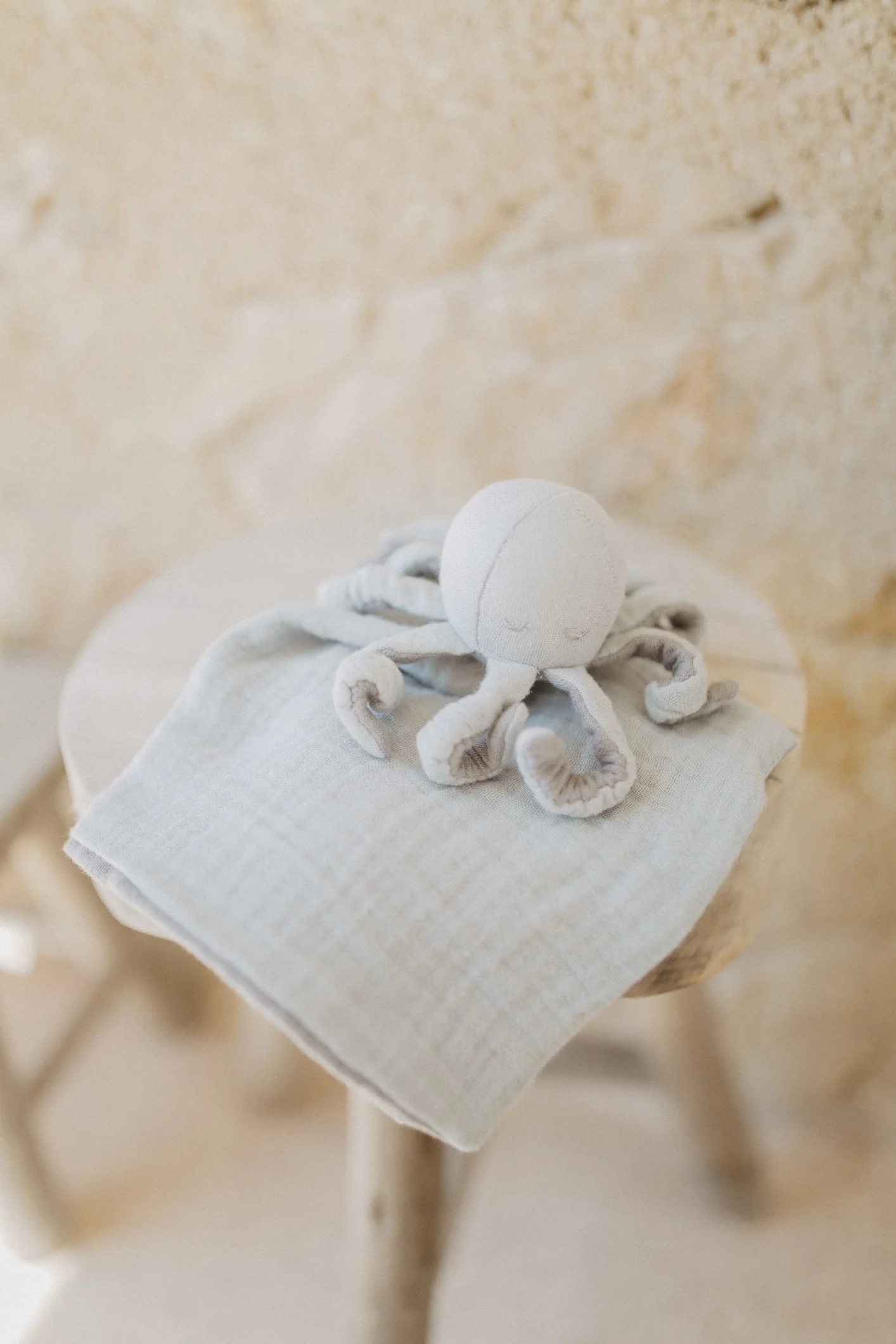 Baby Kuscheltuch aus Musselin 'octopus'