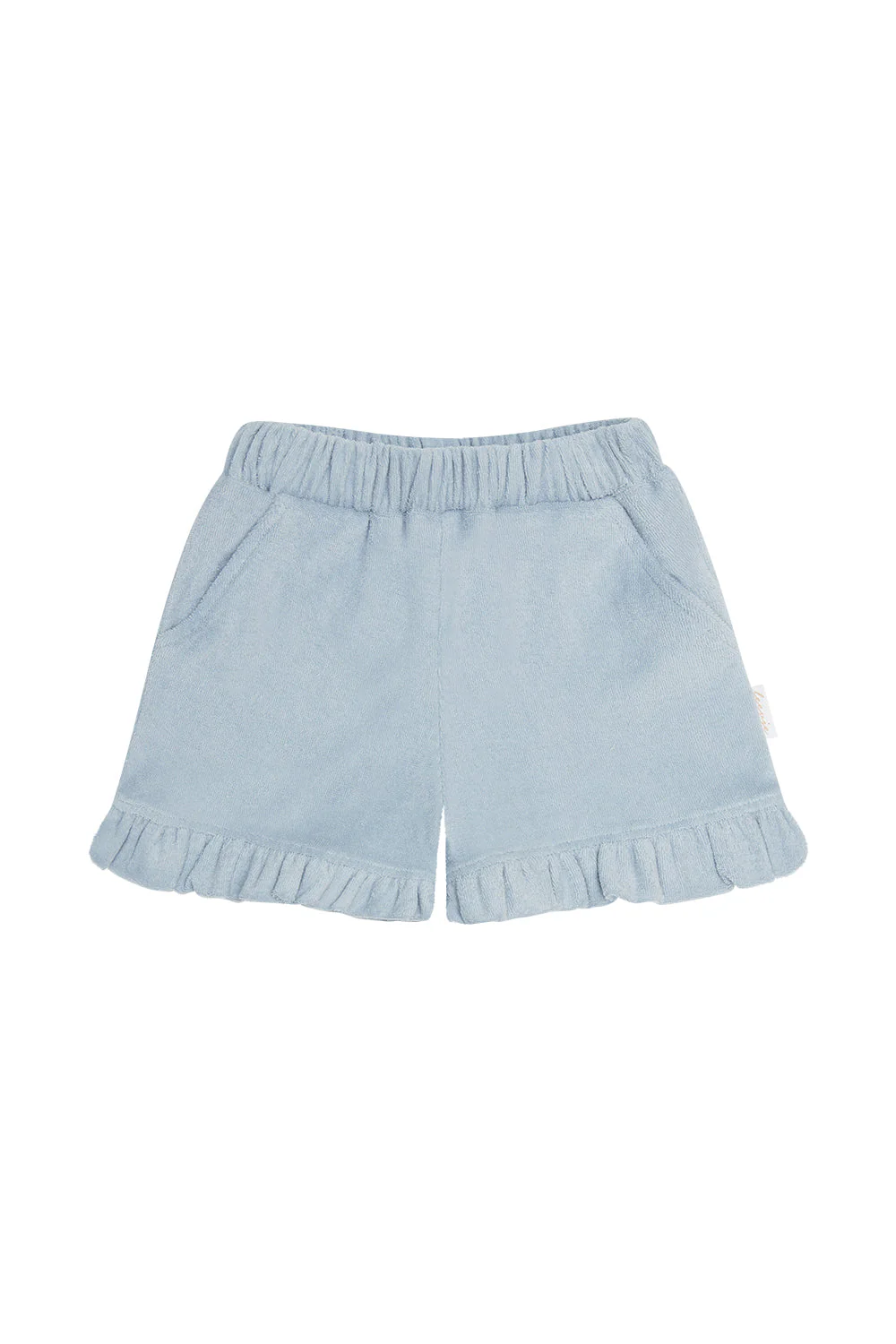 Frottee Shorts mit Rüsche
