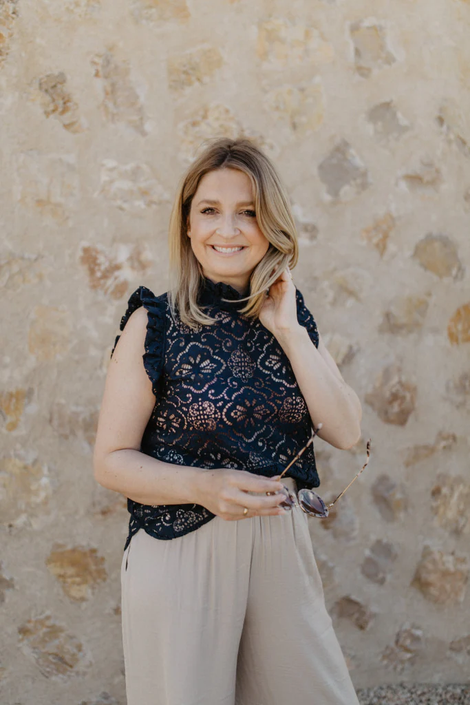 leevje by AM Spitzentop Daisy 'navy'