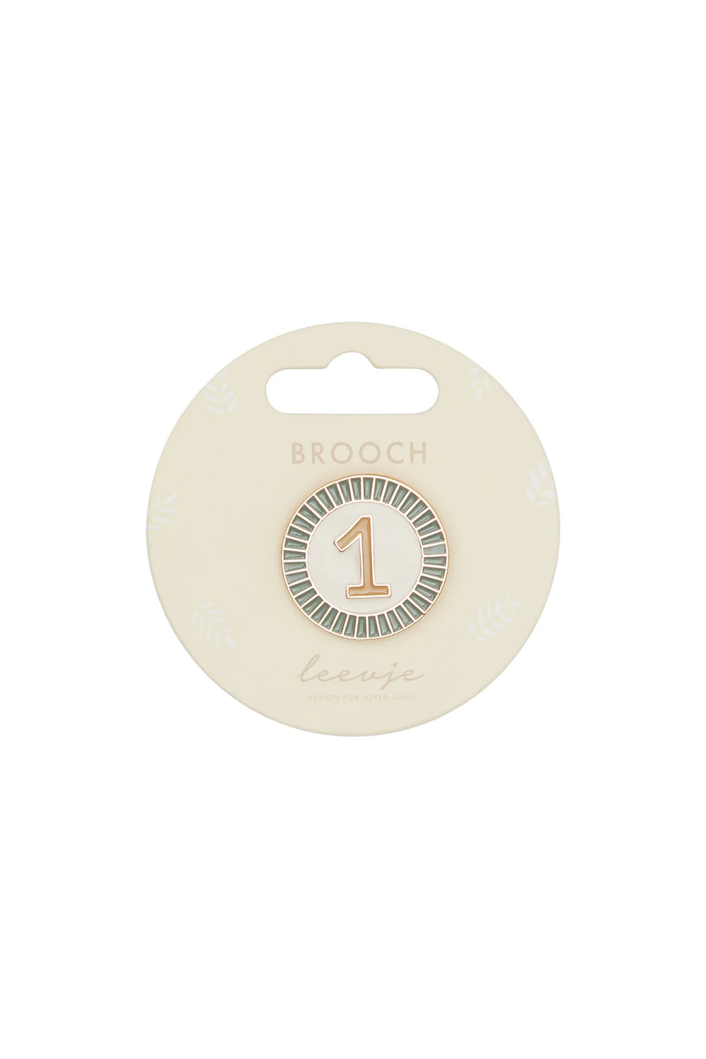 Brosche '1 green'