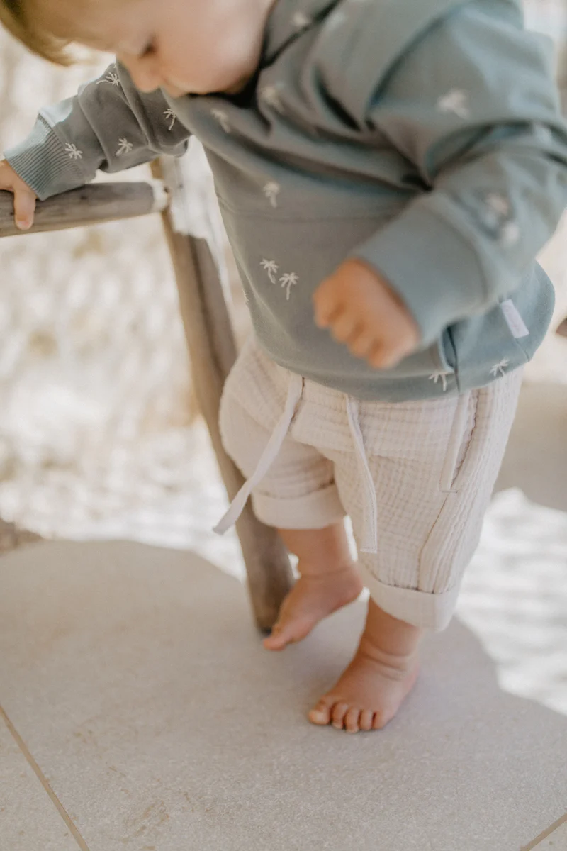 Shorts aus Musselin 'cappuccino'