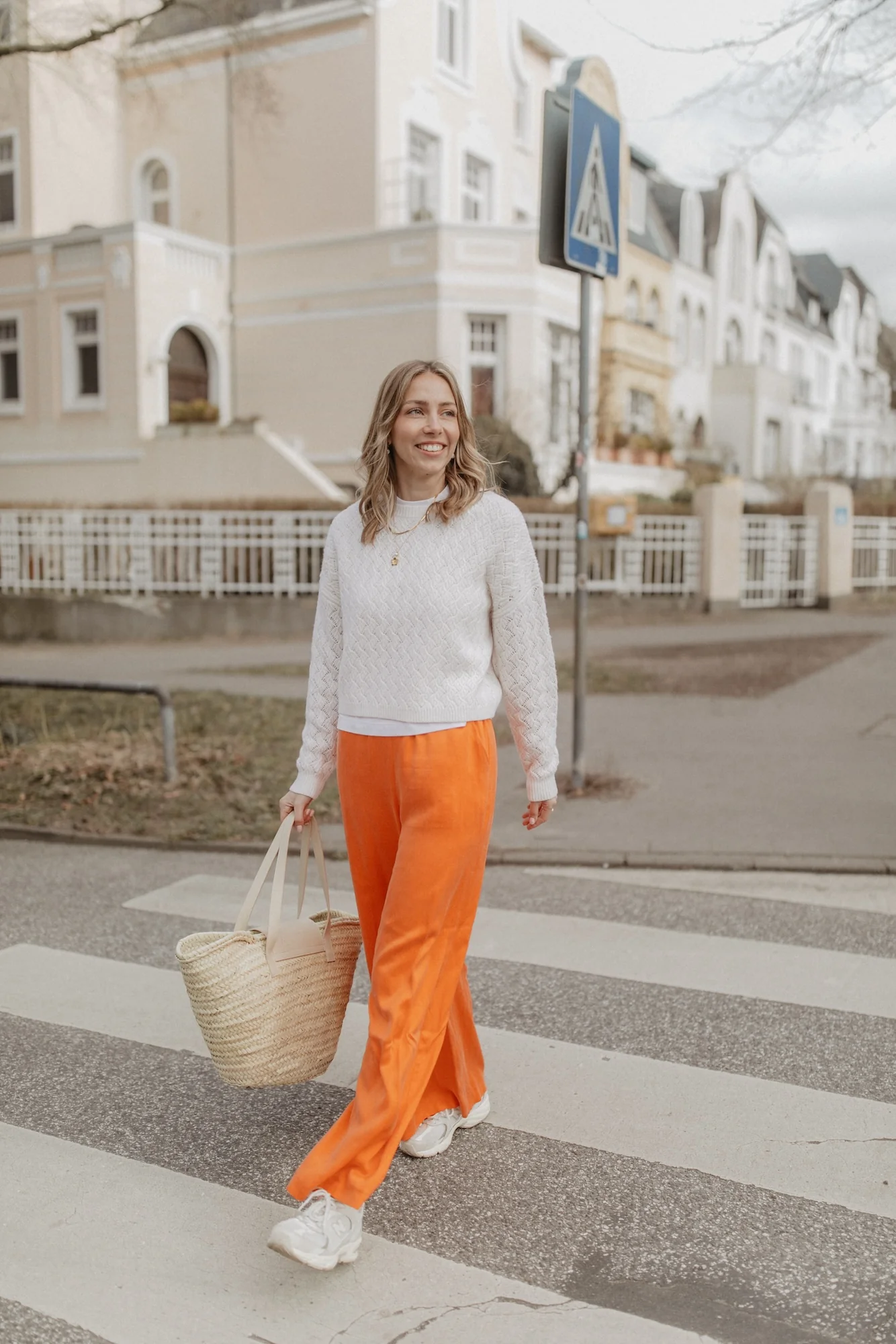 leevje by AM Weite Stoffhose Tria 'Orange'