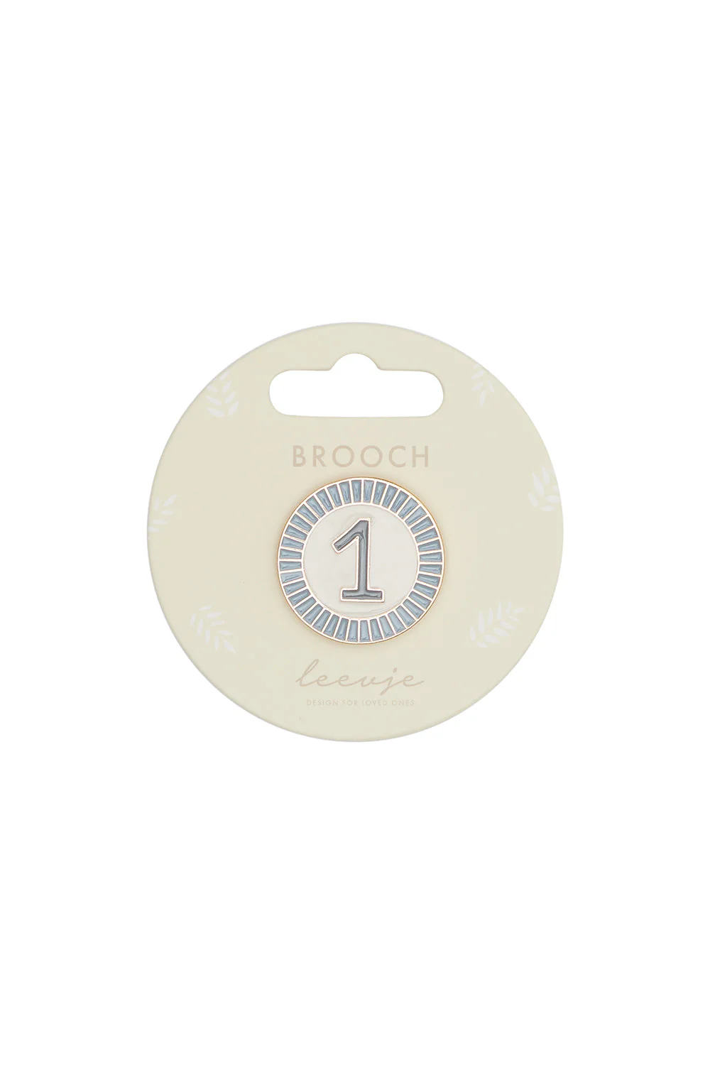 Brosche '1 blue'