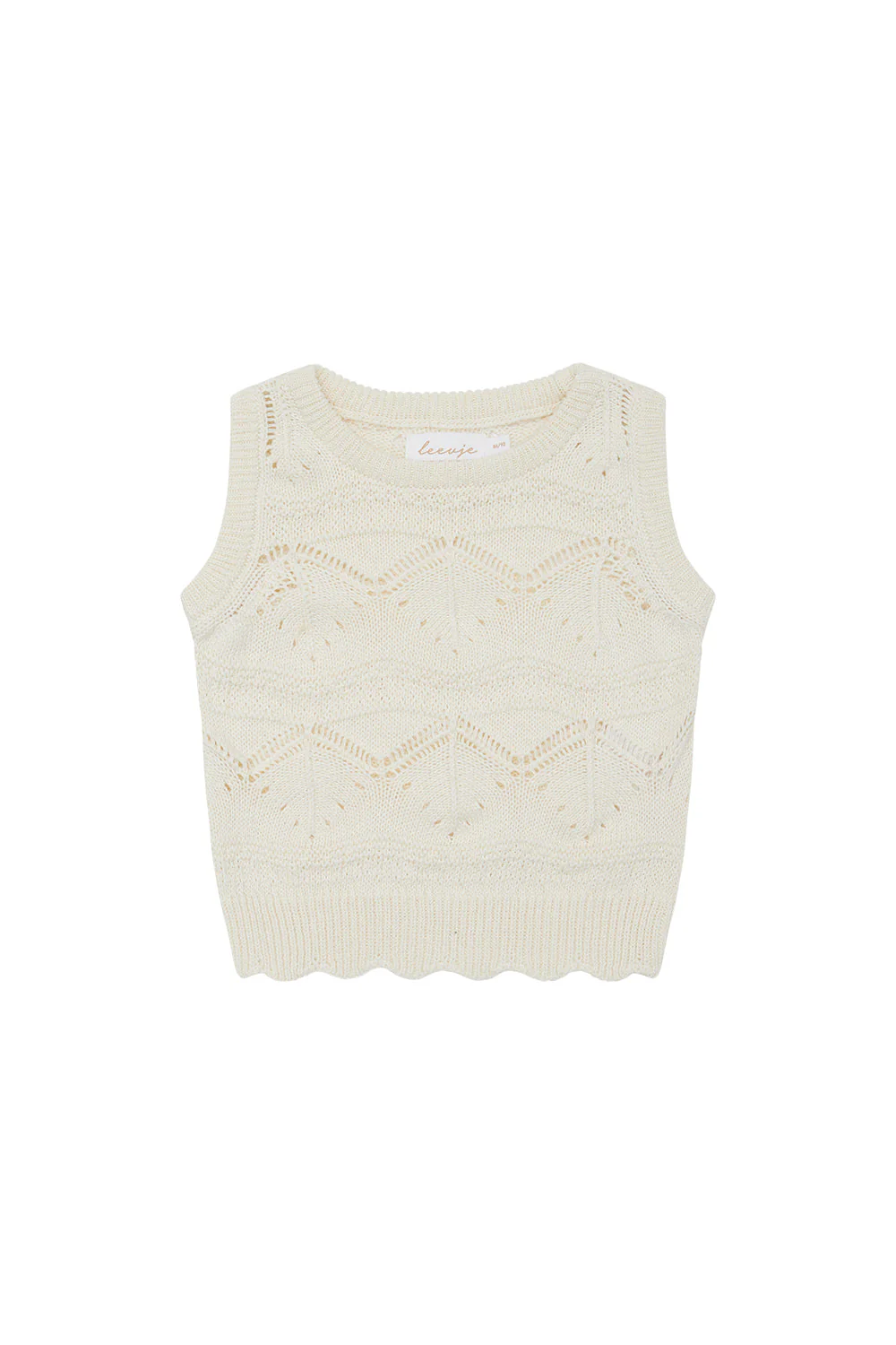 Stricktop mit aufwendigem Lochstrickmuster