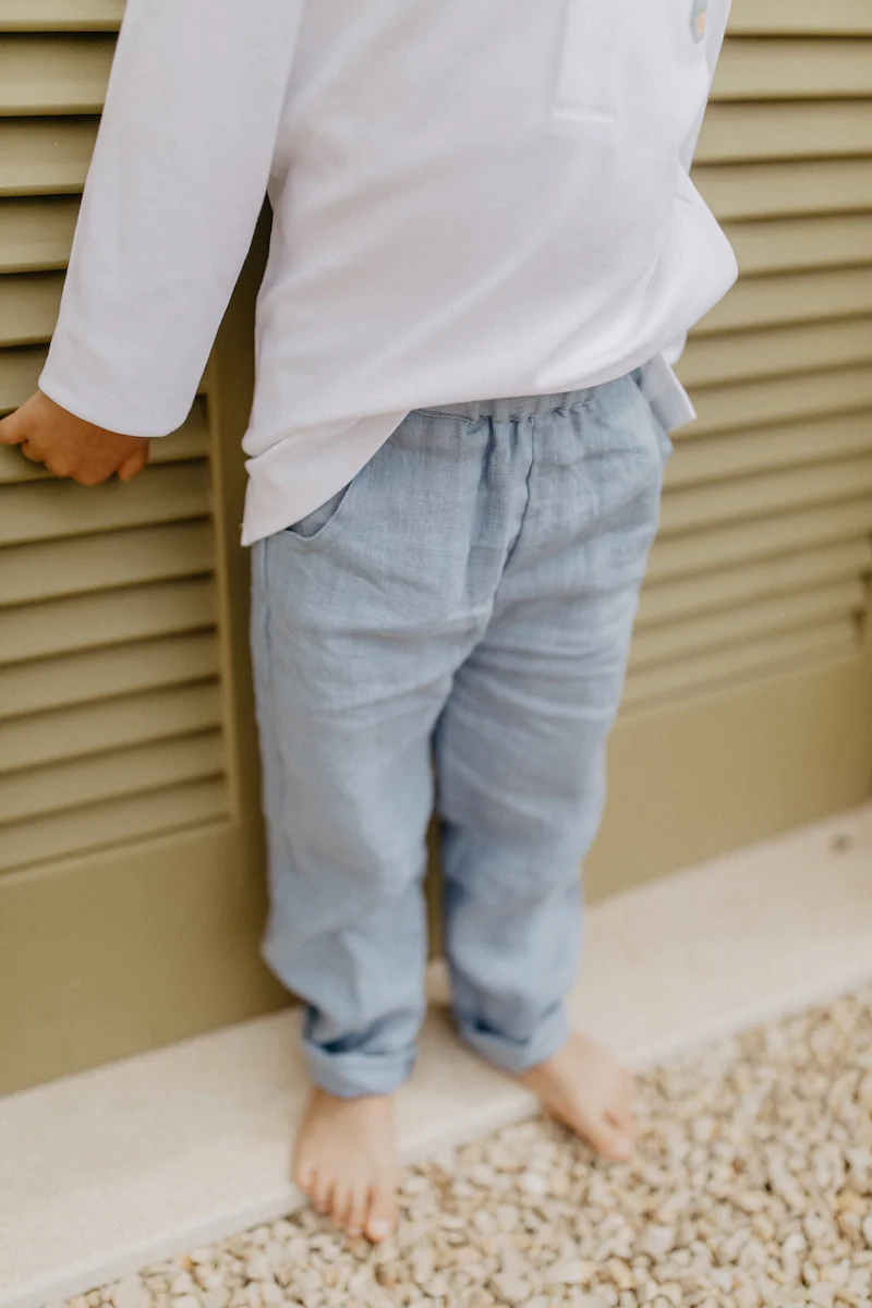 Unisex Leinenhose 'clear blue'