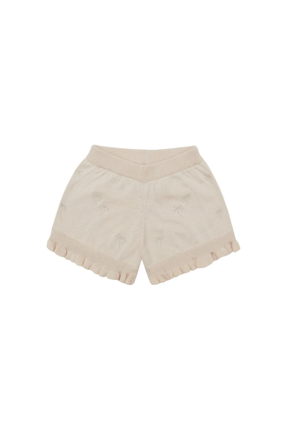 Shorts mit Palmen-Stickerei