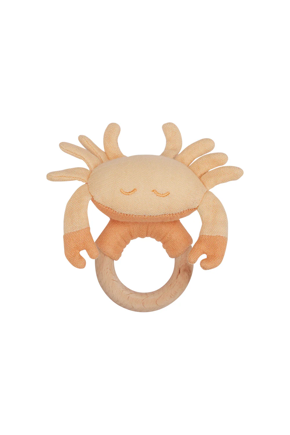 Baby Rassel mit Holzring 'crab'