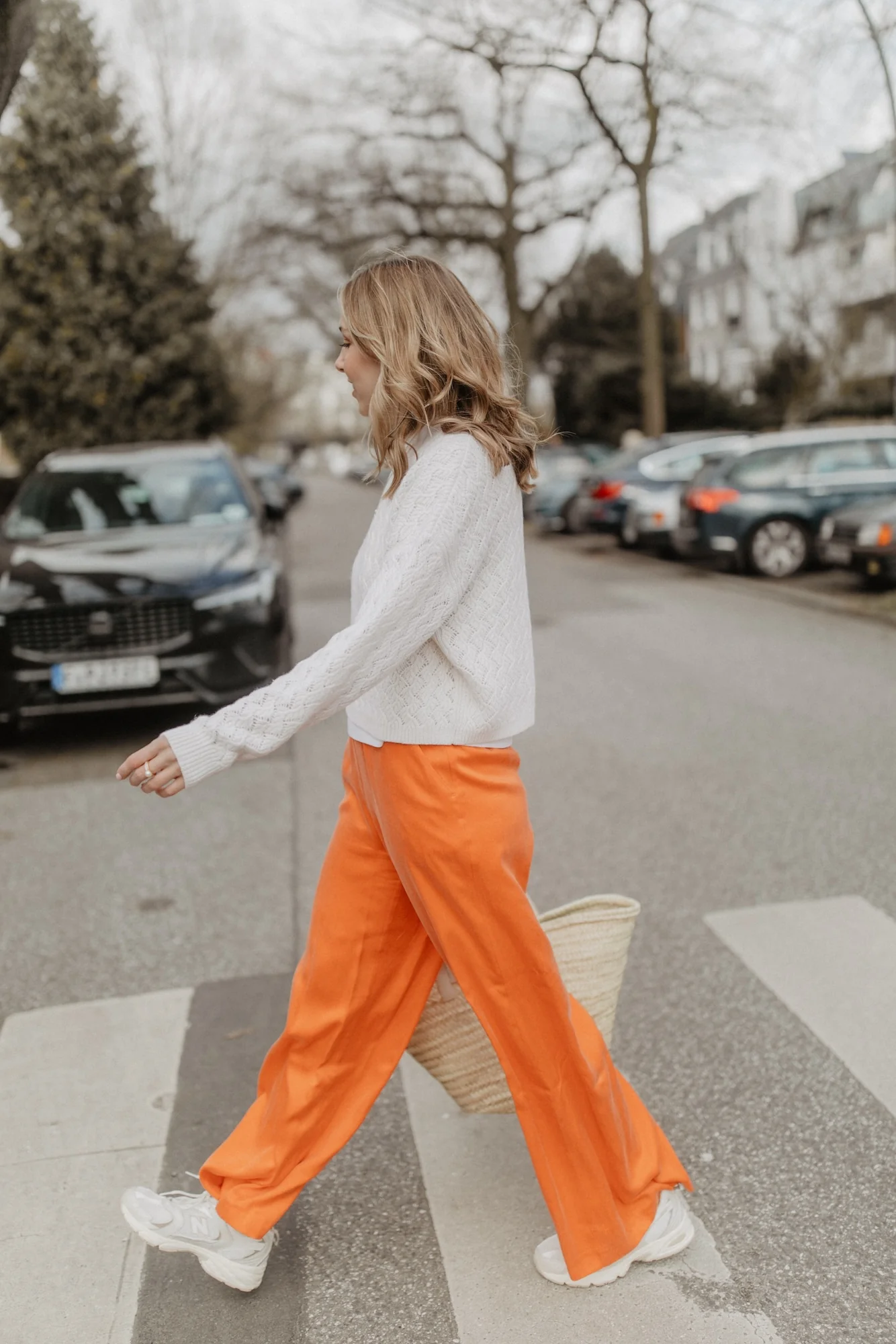 leevje by AM Weite Stoffhose Tria 'Orange'