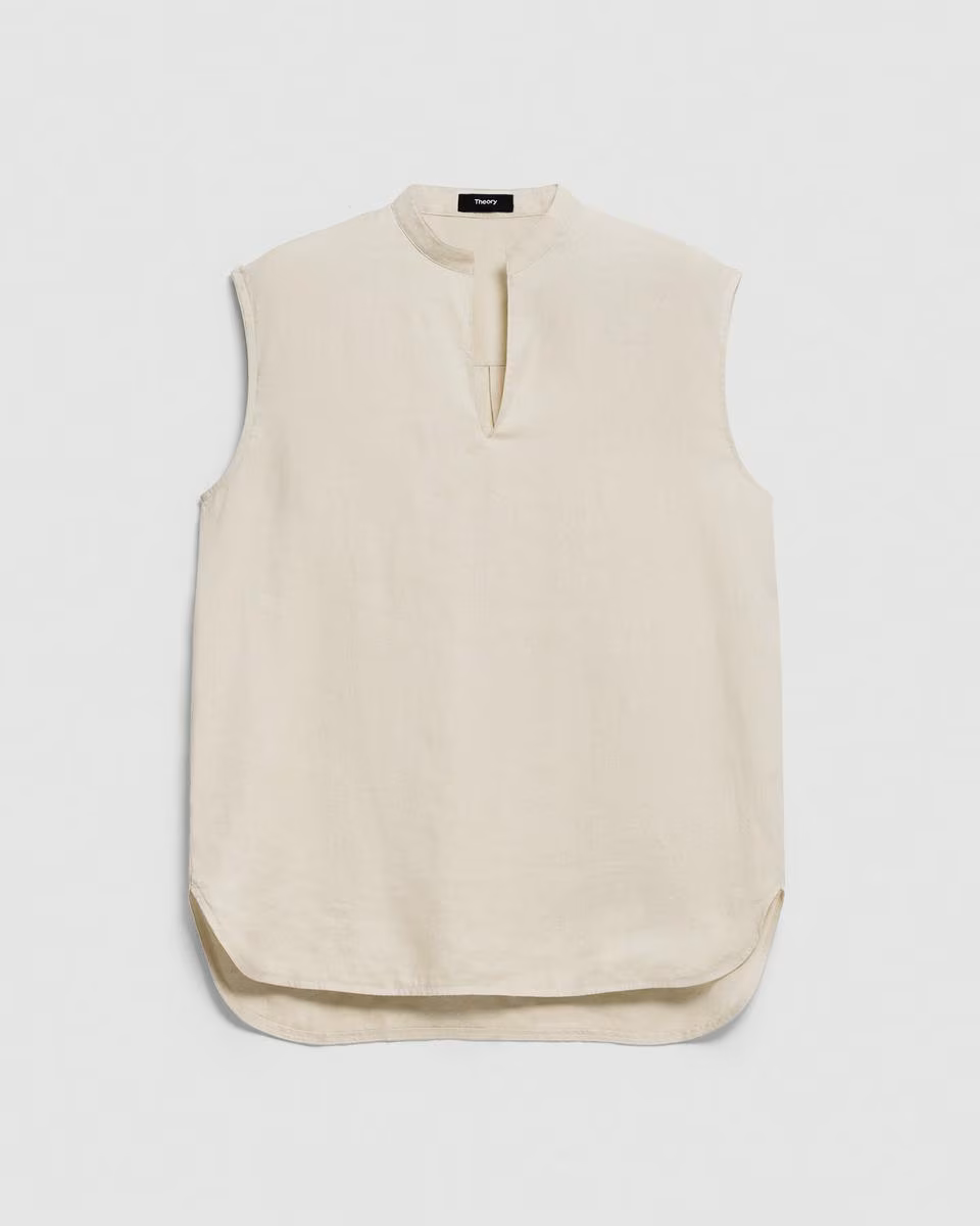 Boxy Tunic Top in Relaxed Linen