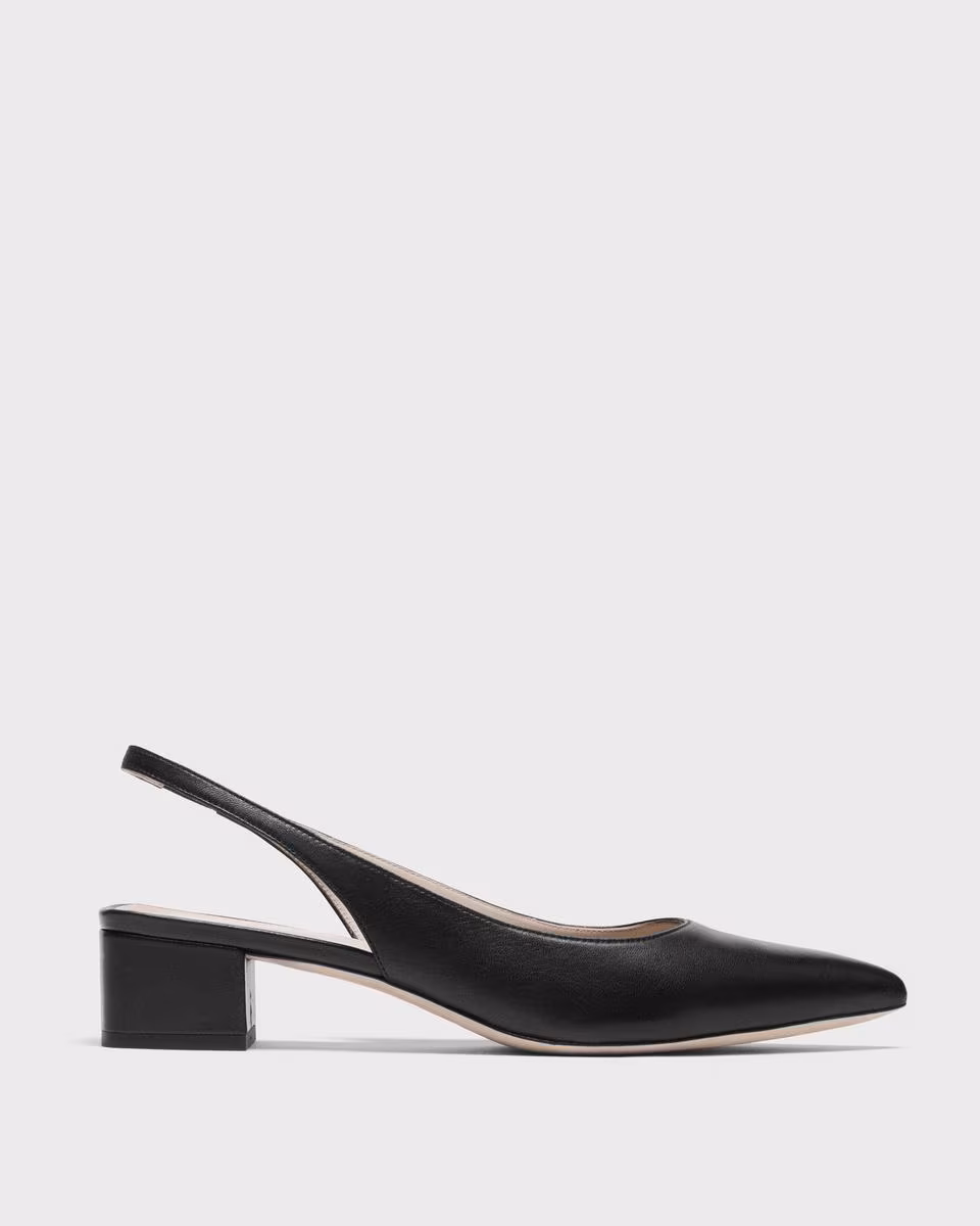 Slingback Pump in Leather
