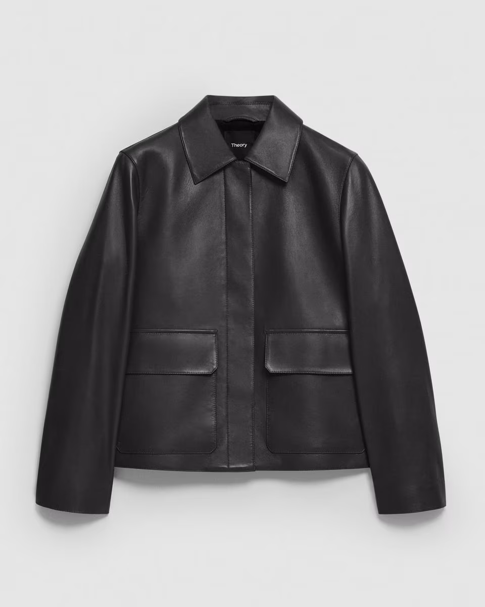Boxy Jacket in Leather