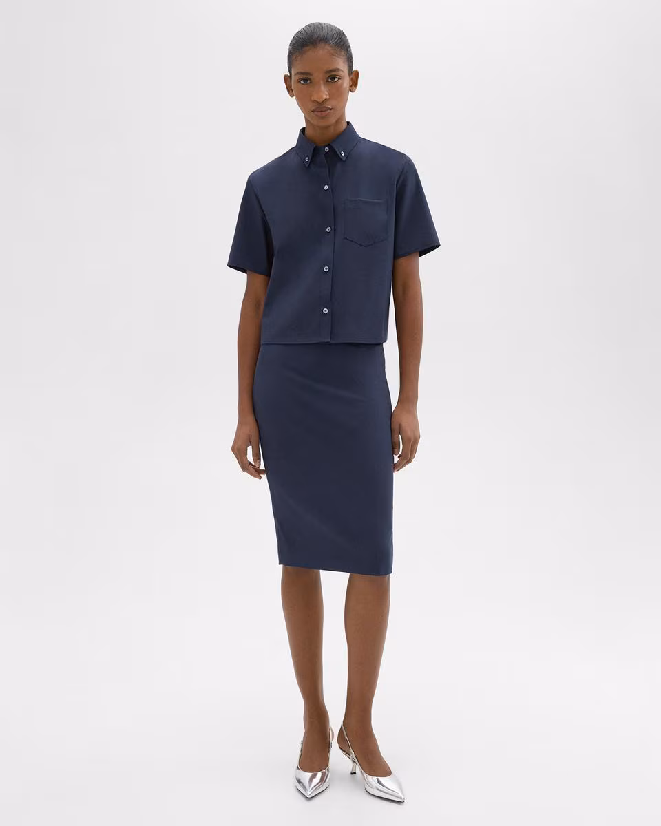 Slim Pencil Skirt in Good Wool