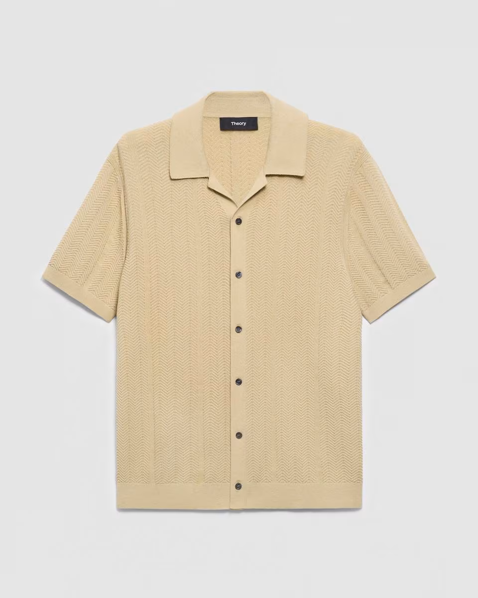 Camp Collar Shirt in Cotton Light Twist