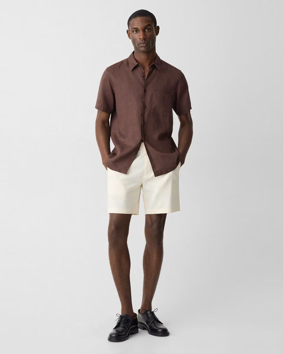 Irving Short-Sleeve Shirt in Relaxed Linen